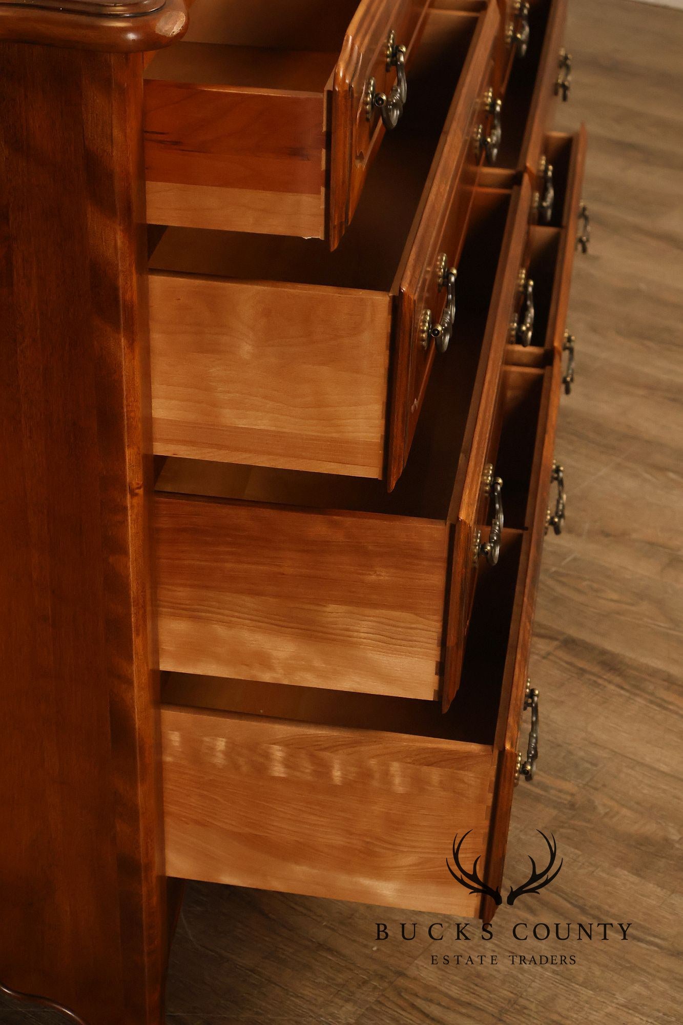Ethan Allen Country French Maple And Birchwood Eight Drawer Dresser