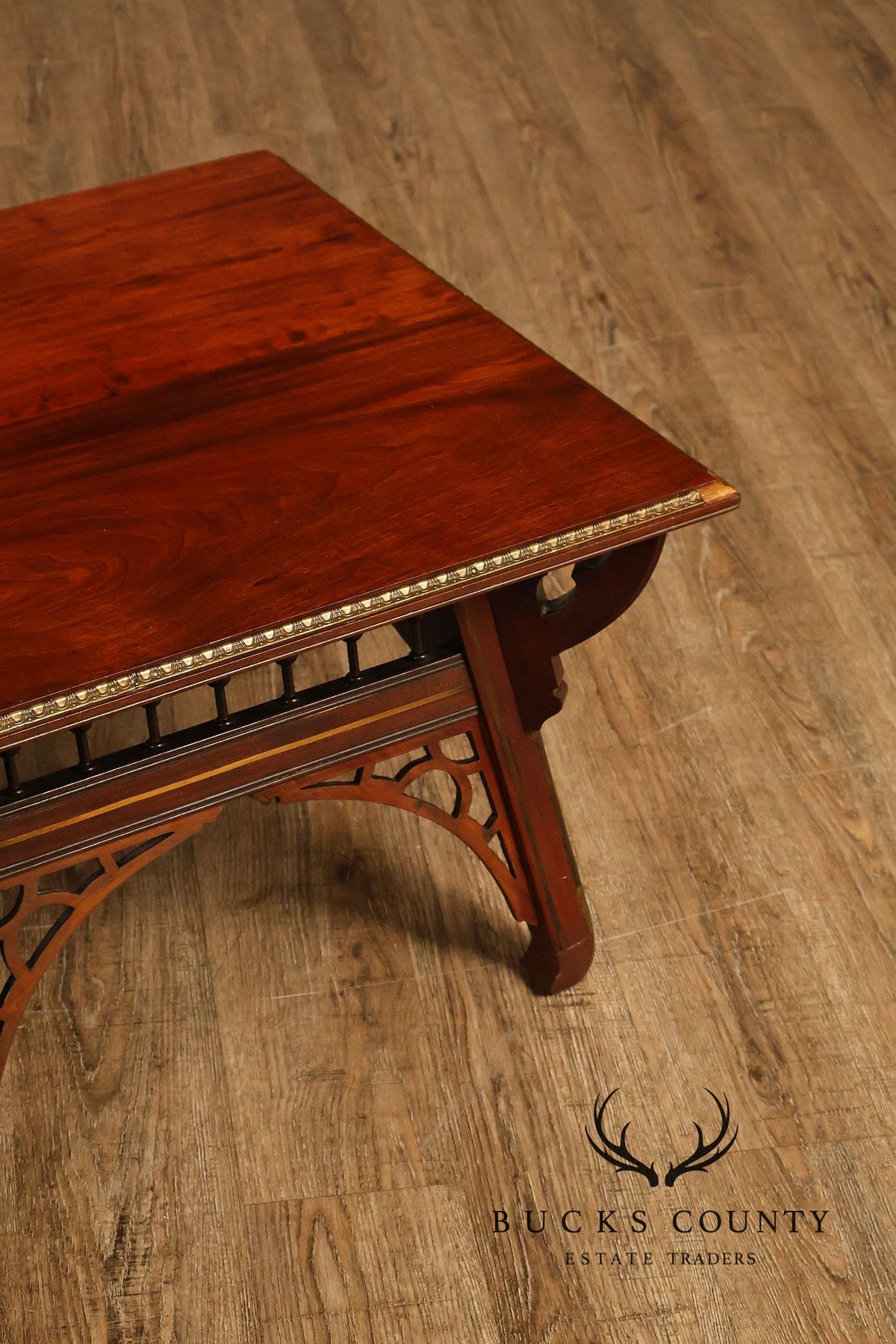 Gothic Revival Style Carved Walnut Coffee Table