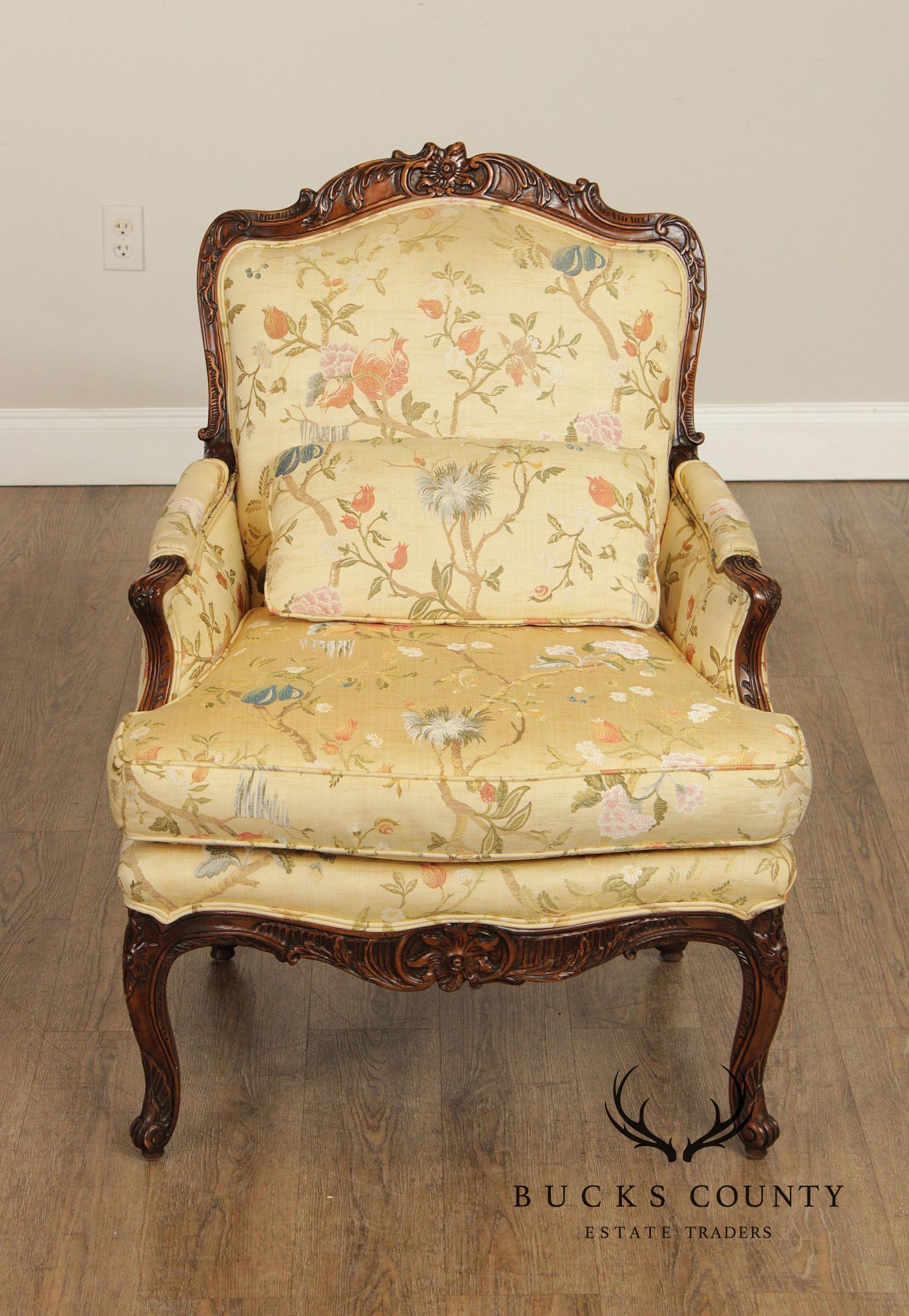 Beacon Hill French Louis XV Style Bergere Armchair