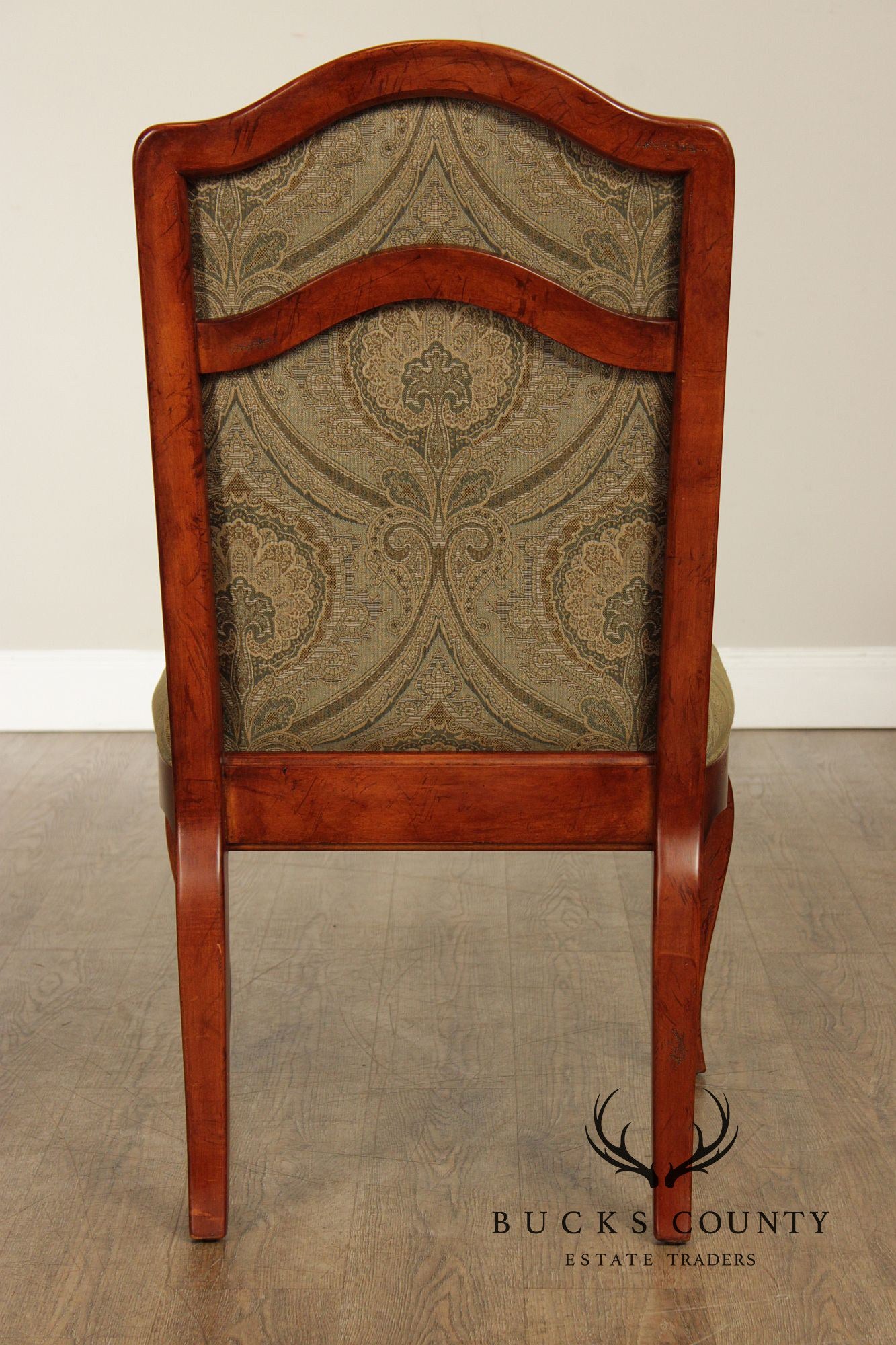 Hickory White Italian Provincial Set Of Eight Upholstered Dining Chairs