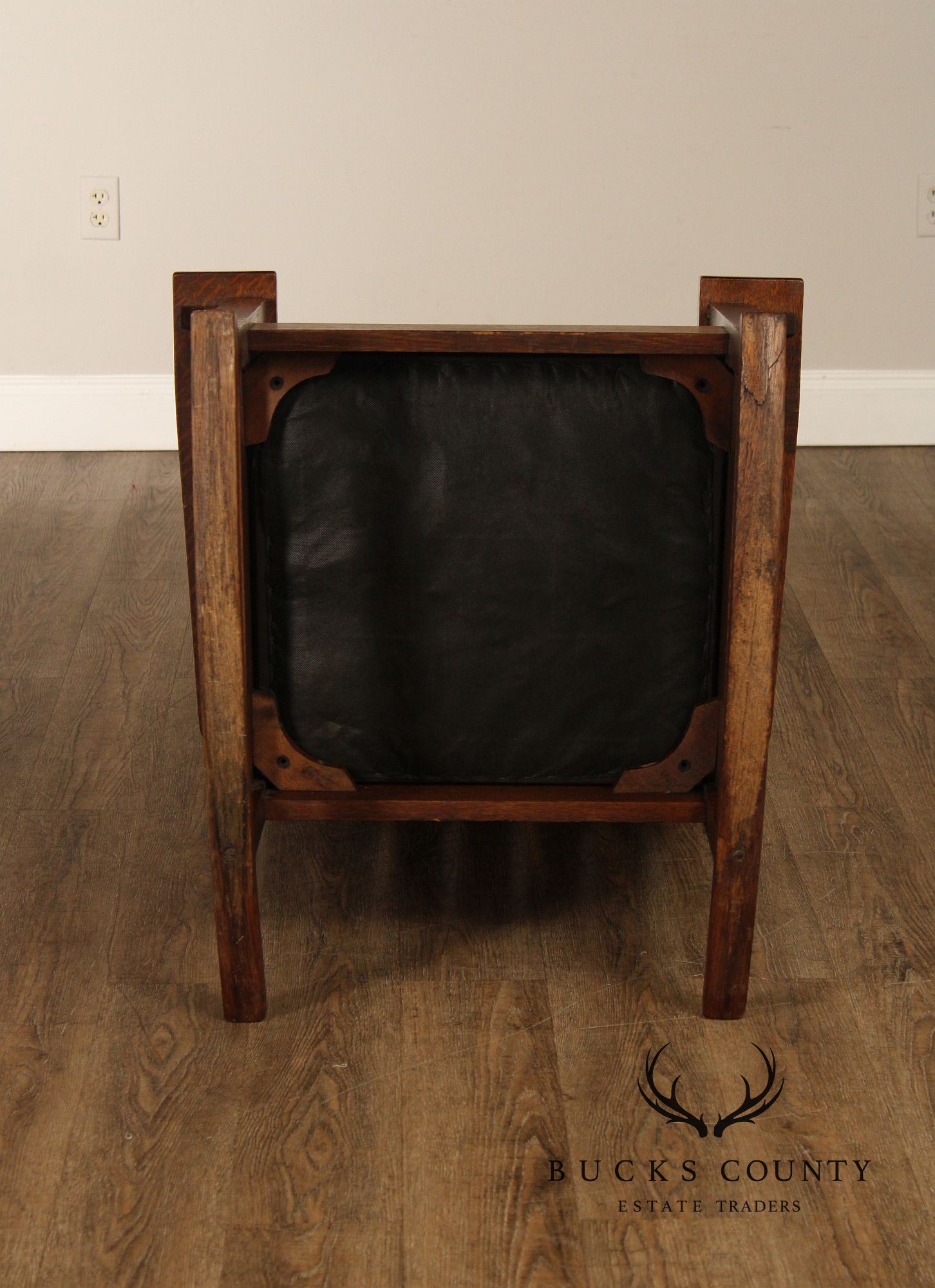 Gustav Stickley Mission Oak and Leather Rocker