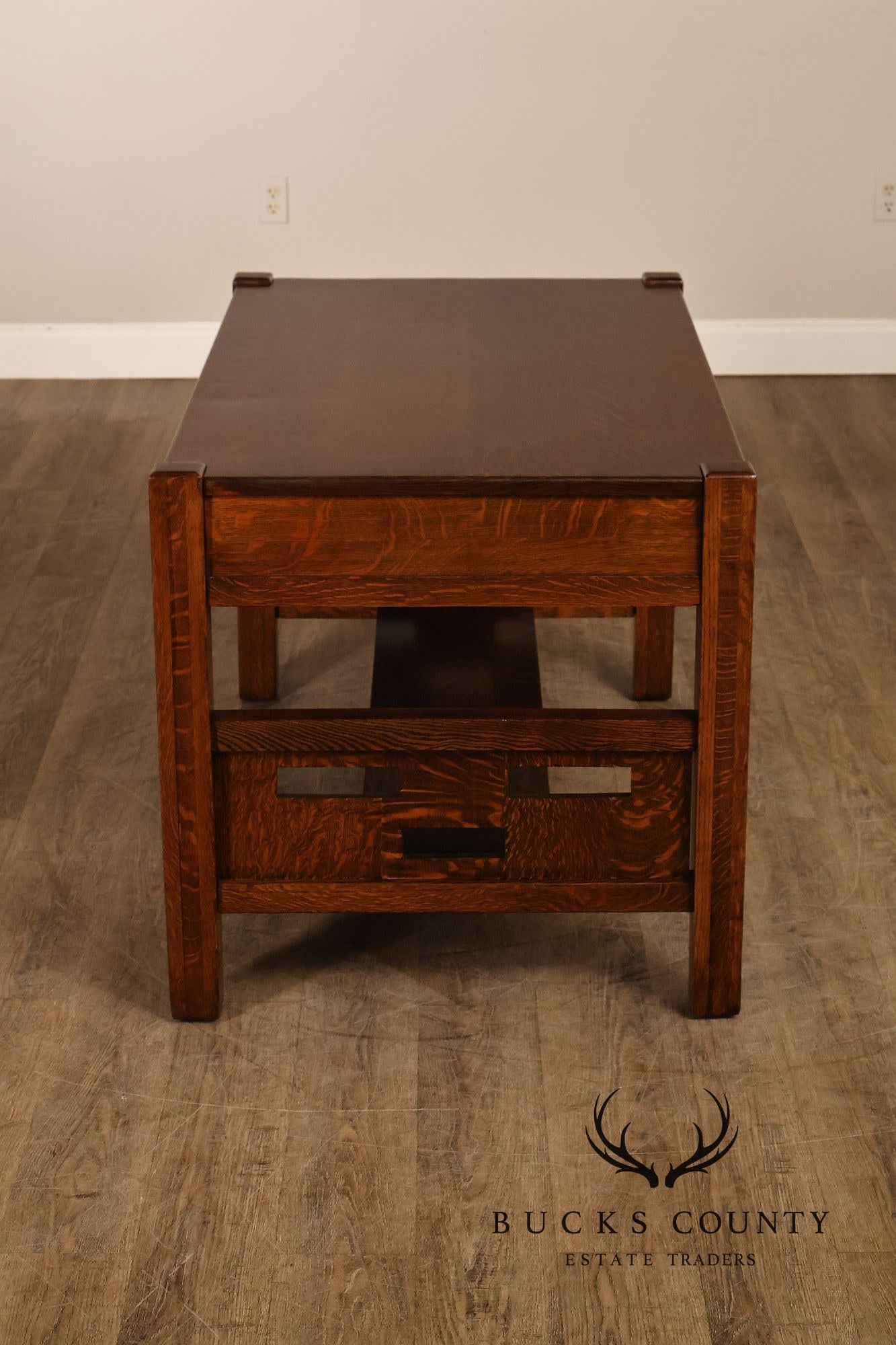 Antique Arts & Crafts Library Table Writing Desk