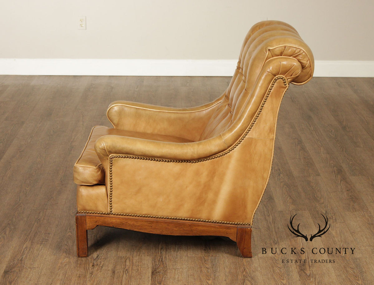 Thomasville Vintage Tufted Leather Armchair