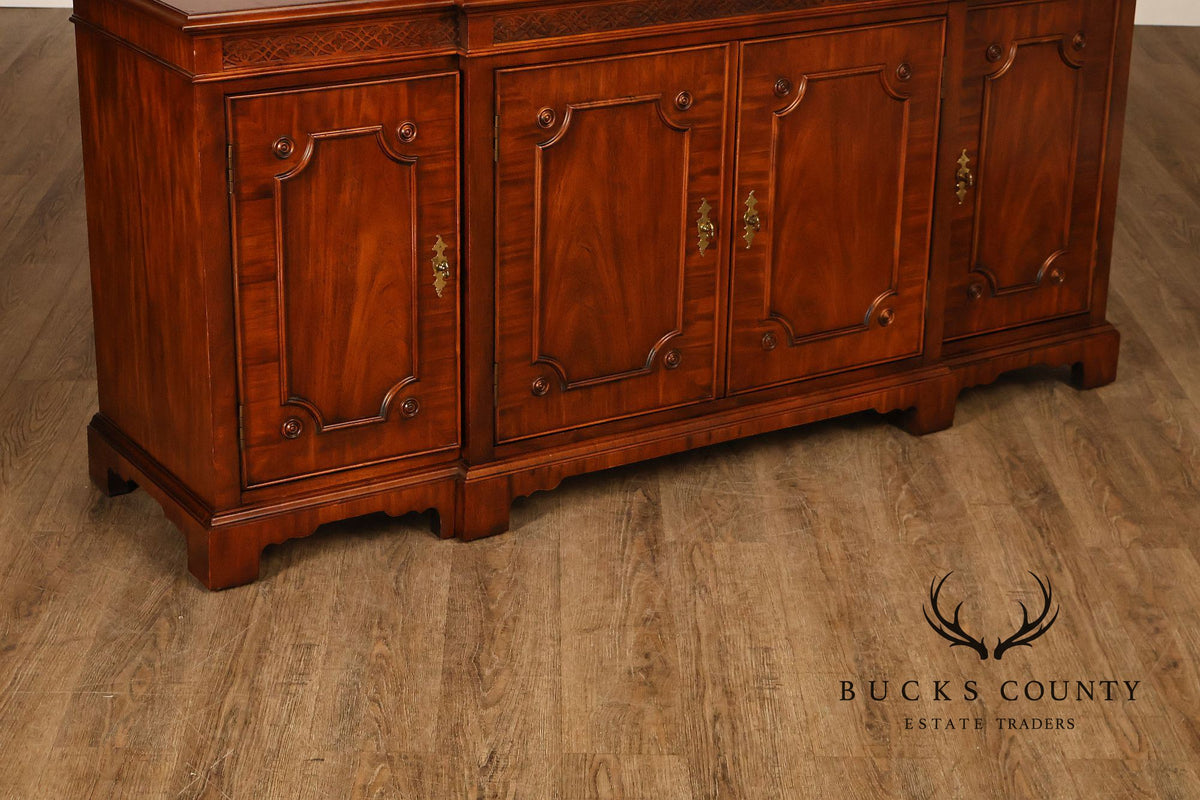 Century Furniture Georgian Style Mahogany Four-Door Buffet Sideboard