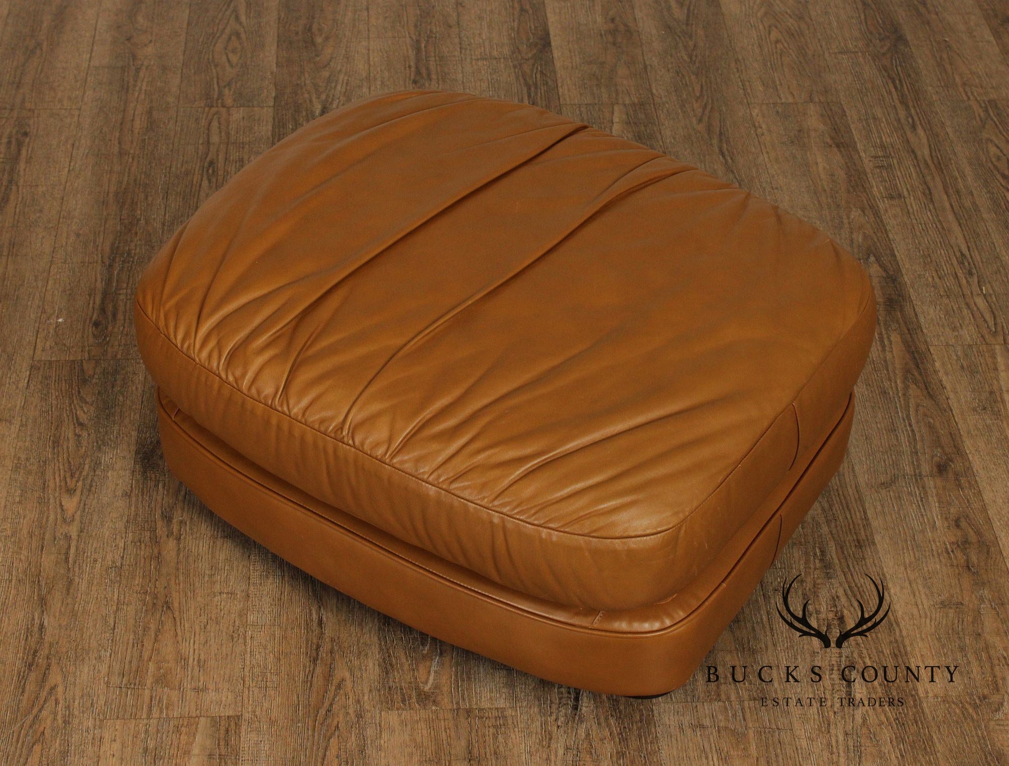 Classic Leather Brown Leather Ottoman