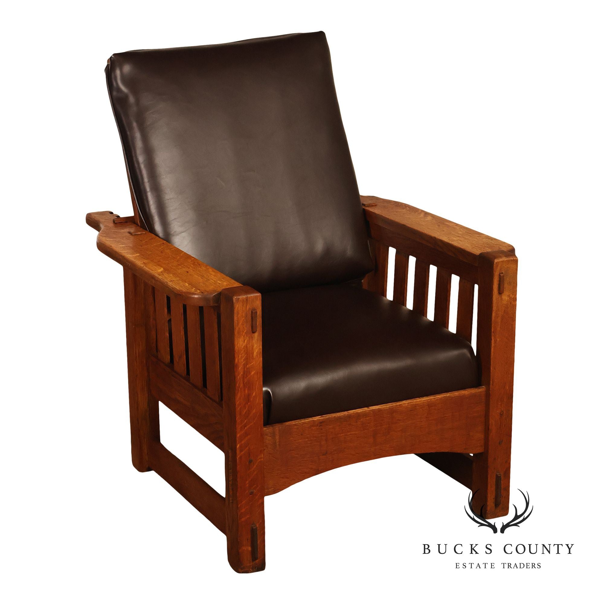 Antique Harden Arts & Crafts Oak Morris Chair