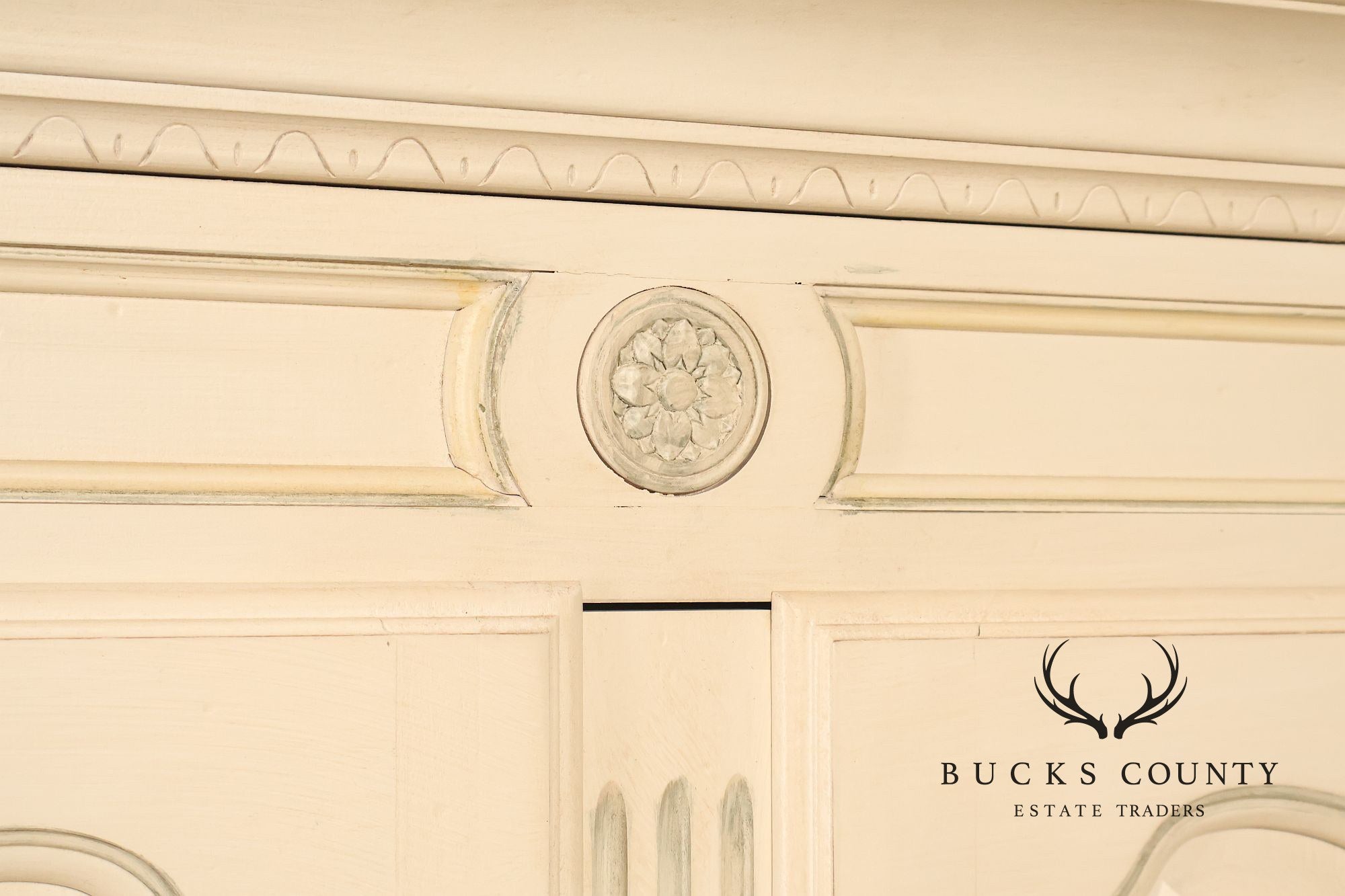 Ethan Allen Country French Painted Armoire Cabinet