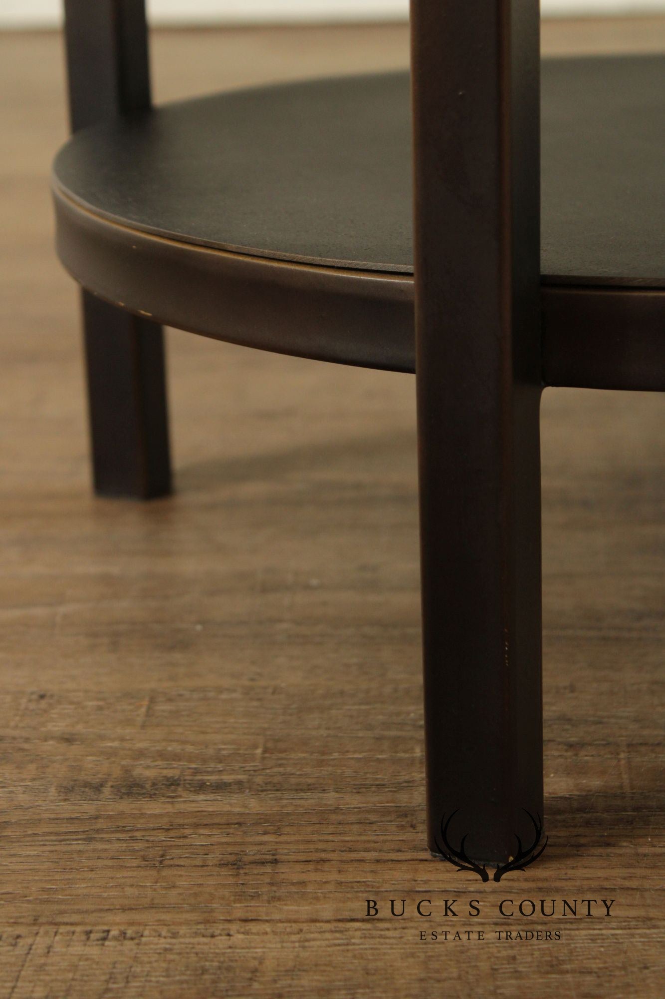 Crate & Barrel Modern Round Two-Tier End Table