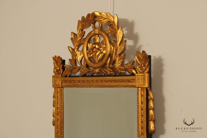 French Louis XVI Style Carved Giltwood Mirror