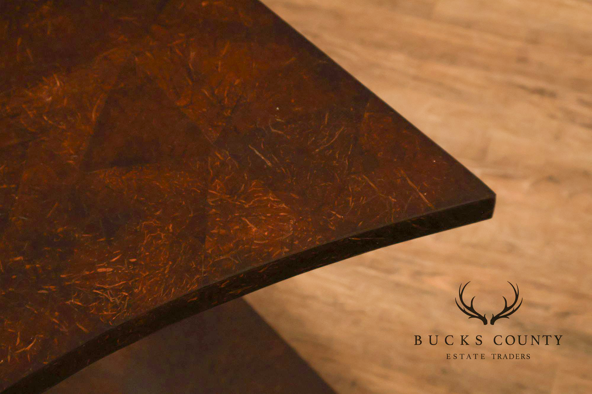 Sculptural Pair Of Coconut Shell Veneer Side Tables