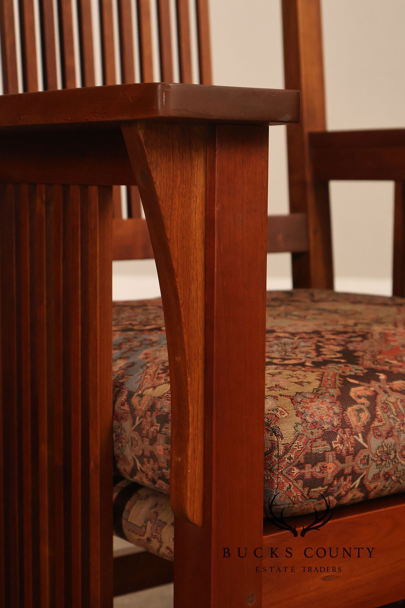 Stickley Mission Collection Cherry Spindle Armchair