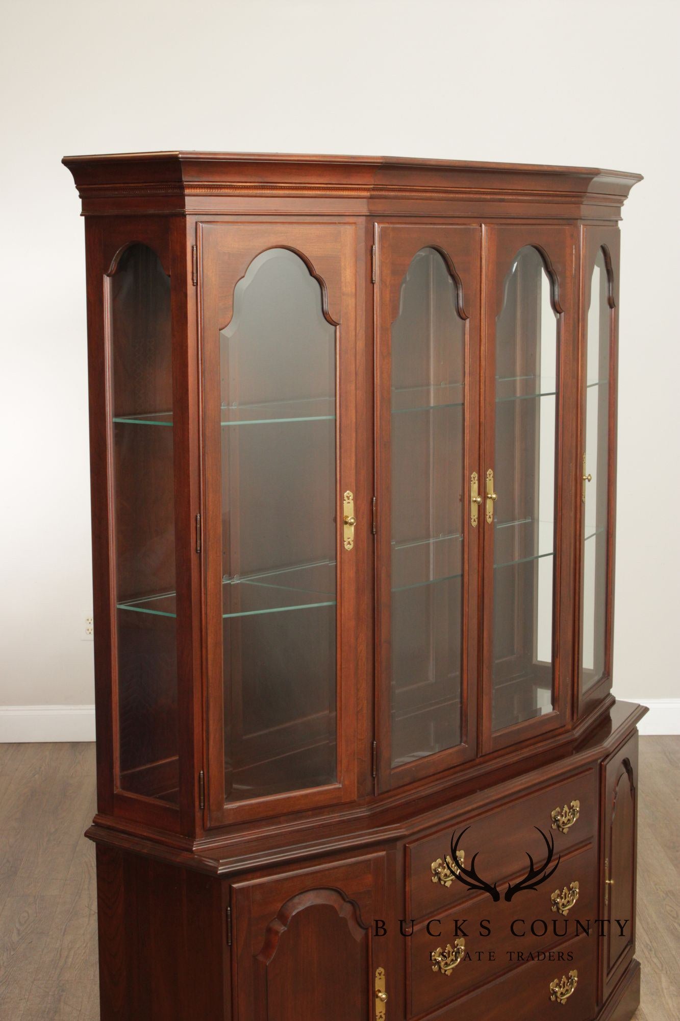 Ethan Allen Georgian Style Cherry China Cabinet
