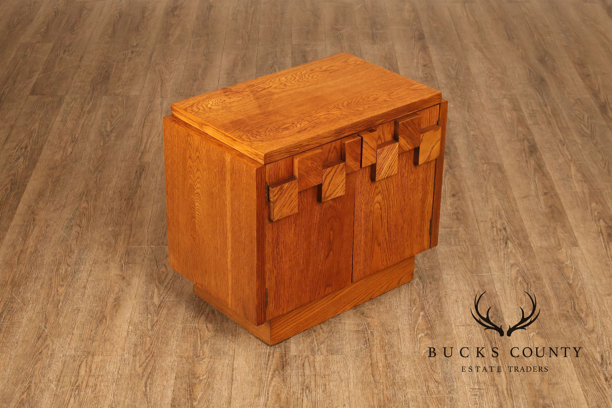 Lane Staccato Pair of Brutalist Nightstands