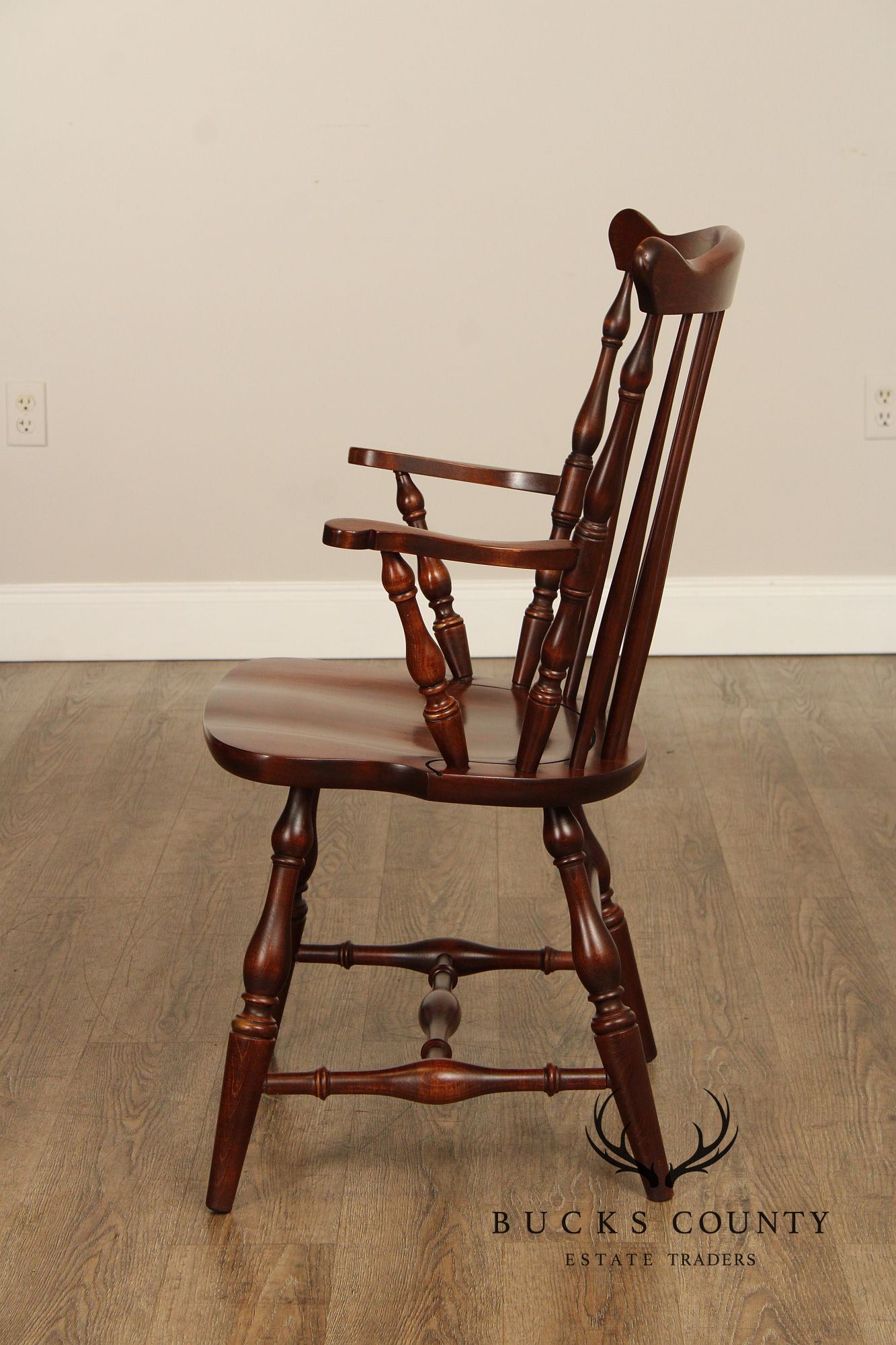 Hitchcock Stencil-Decorated Cherry Windsor Armchair