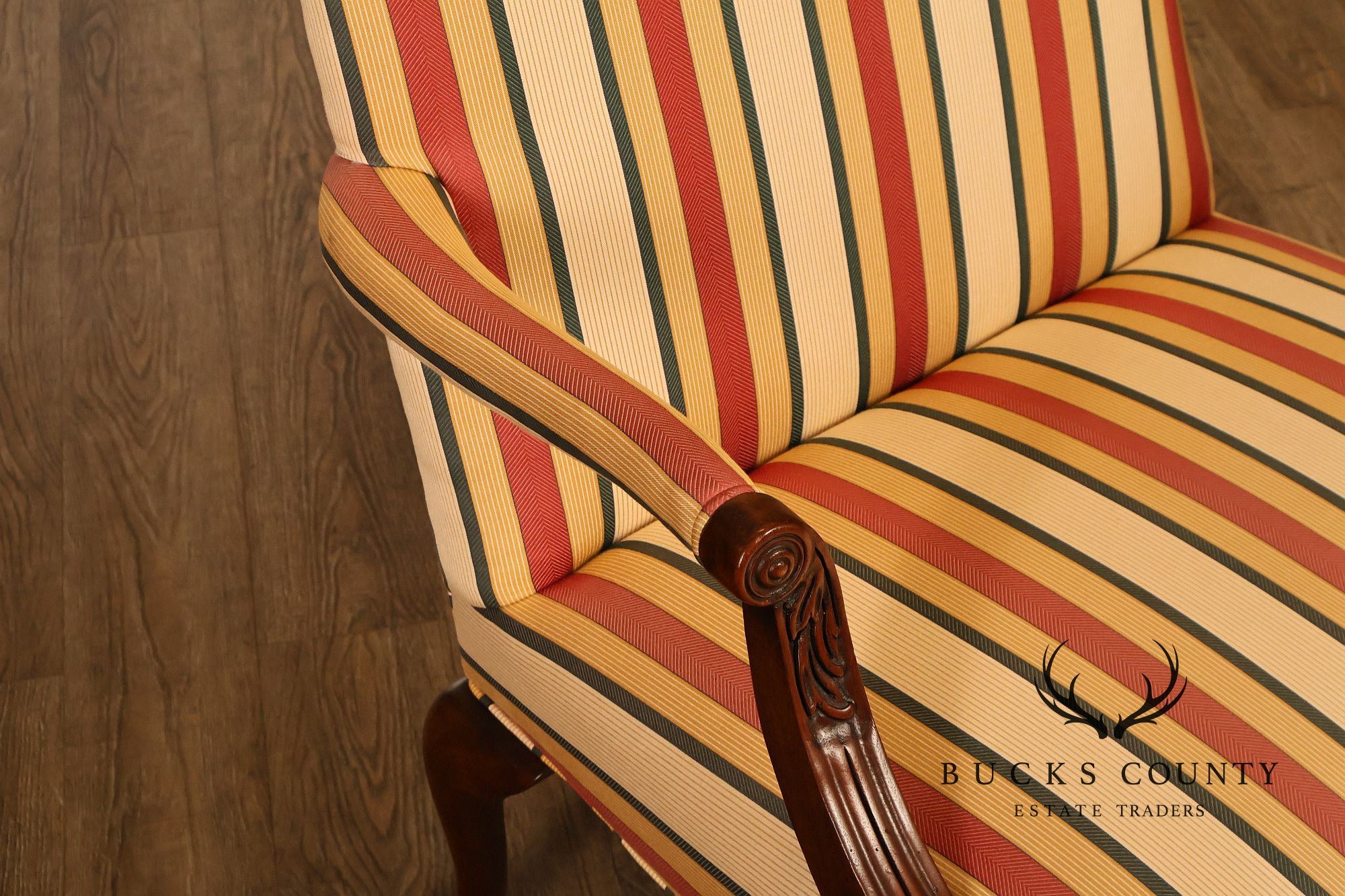 Southwood Chippendale Style Pair of Carved Mahogany Armchairs
