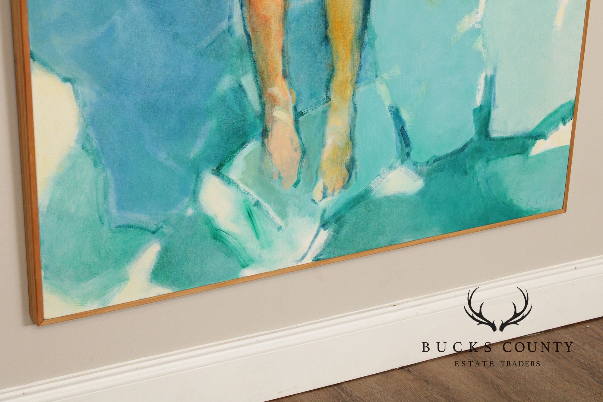 Malcolm Bray Contemporary Oil Painting, 'Boy Floating'
