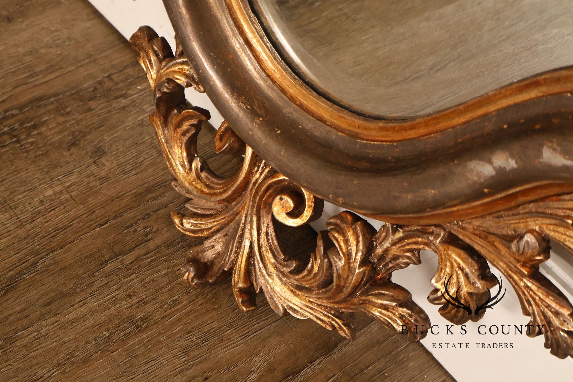 LaBarge Italian Rococo Style Giltwood Wall Mirror