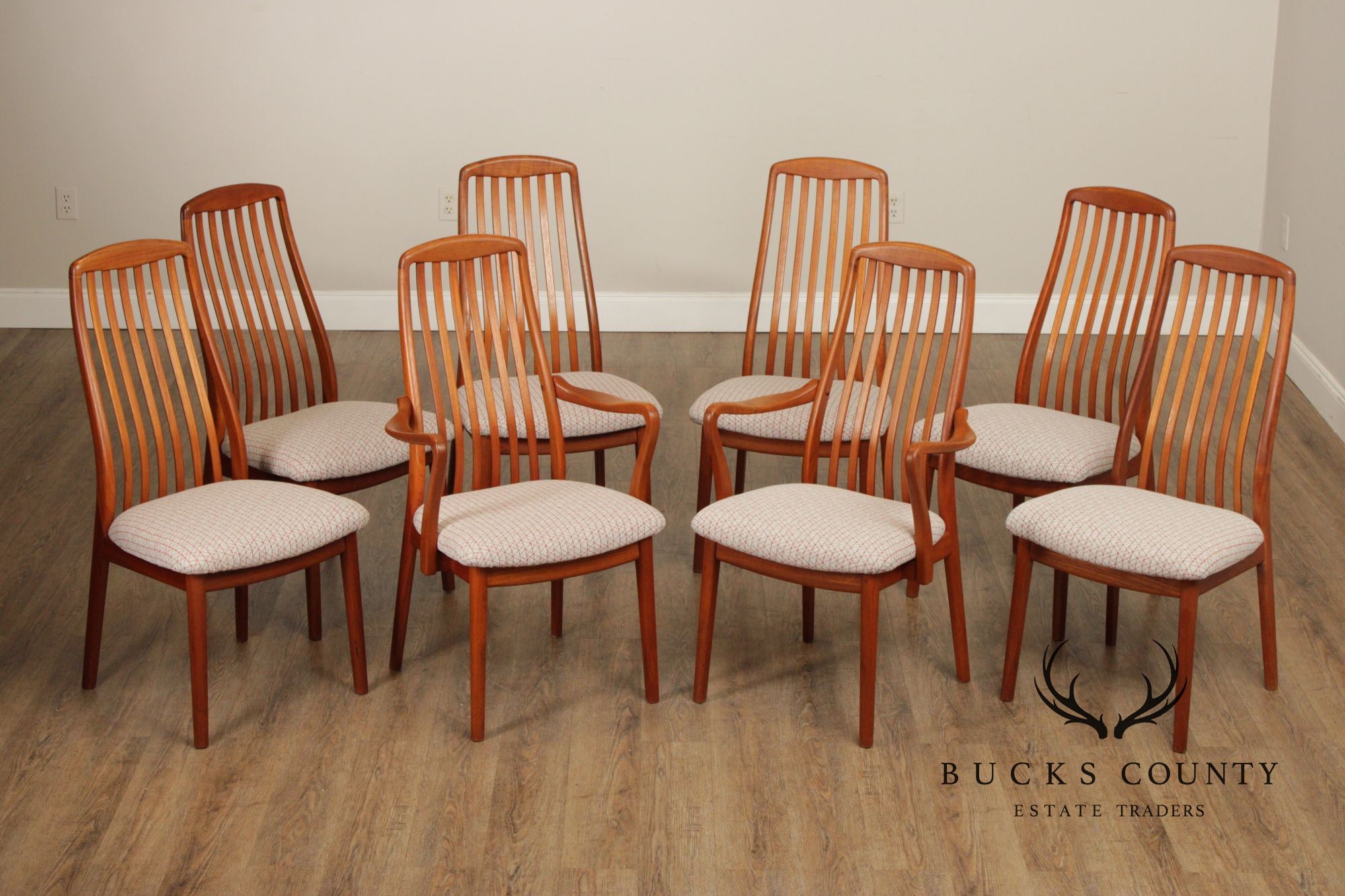 Preben Schou Danish Modern Set of Eight Teak Dining Chairs