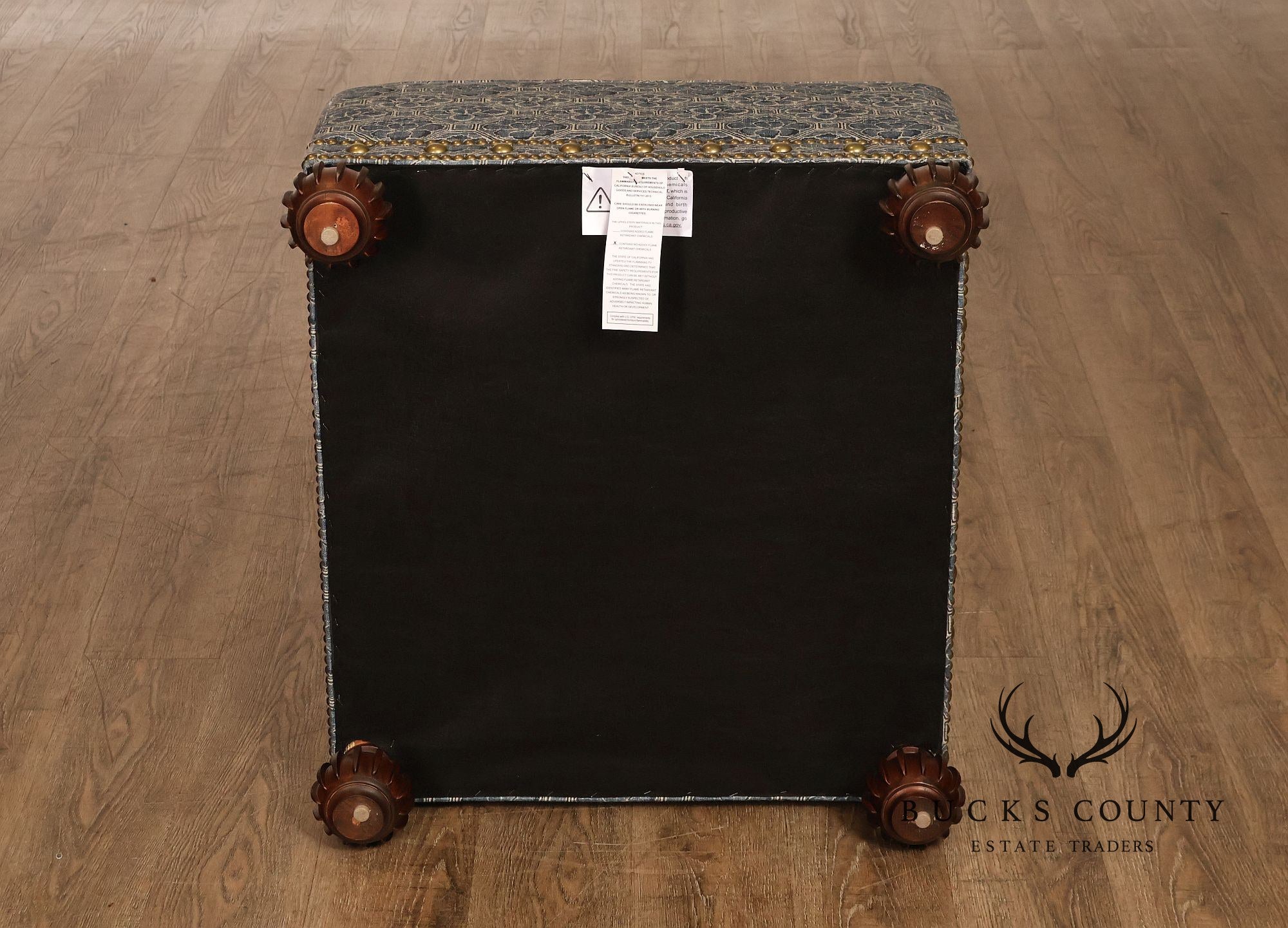 Traditional Style Custom Upholstered Ottoman