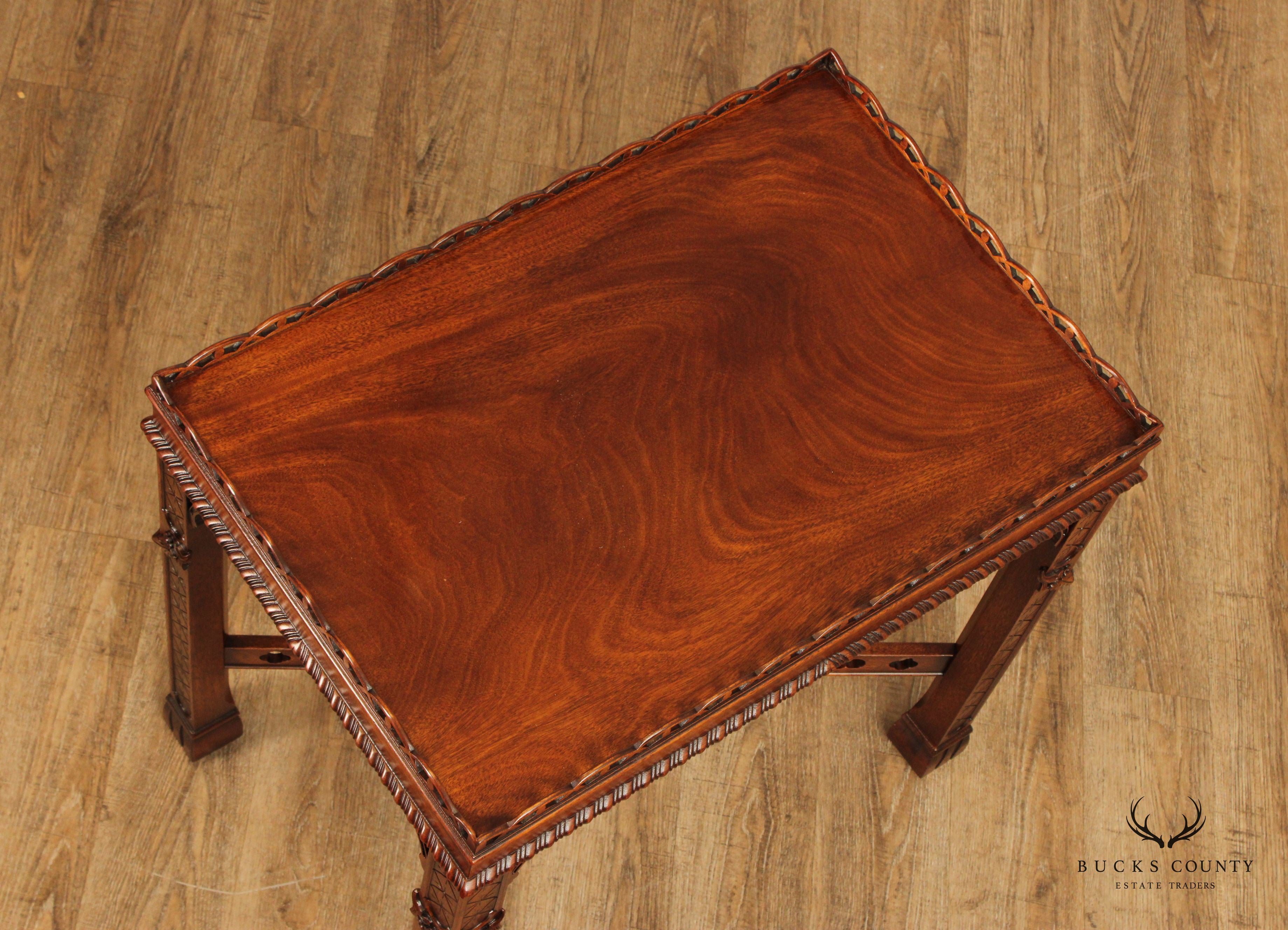 Henredon 'Historic Natchez Collection'  Chippendale Style Mahogany Tea Table