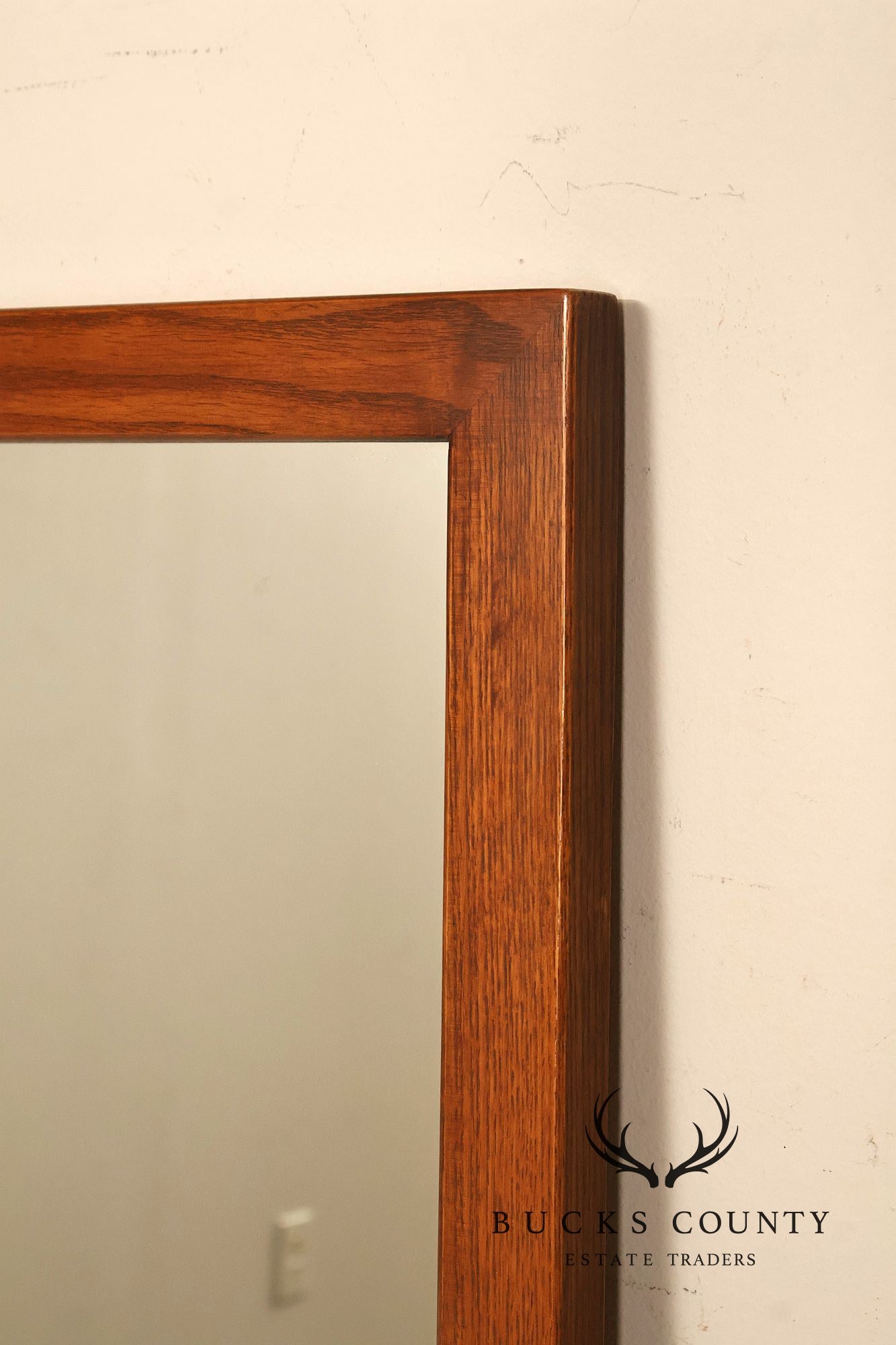 Carolina Mirror Co. Mid Century Modern Walnut Frame Mirror
