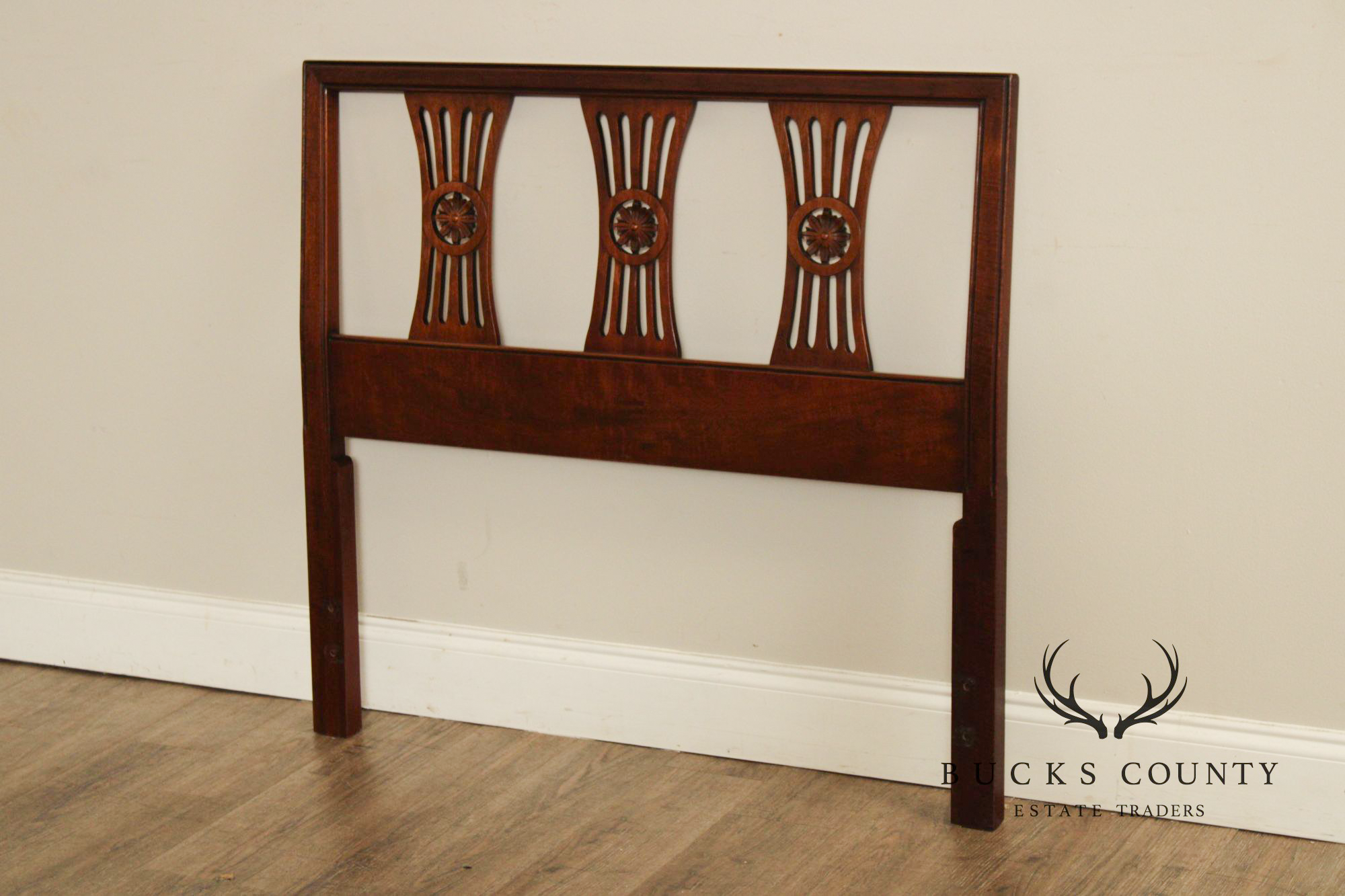 Henredon  Regency Style Vintage Pair of Mahogany Twin Headboards