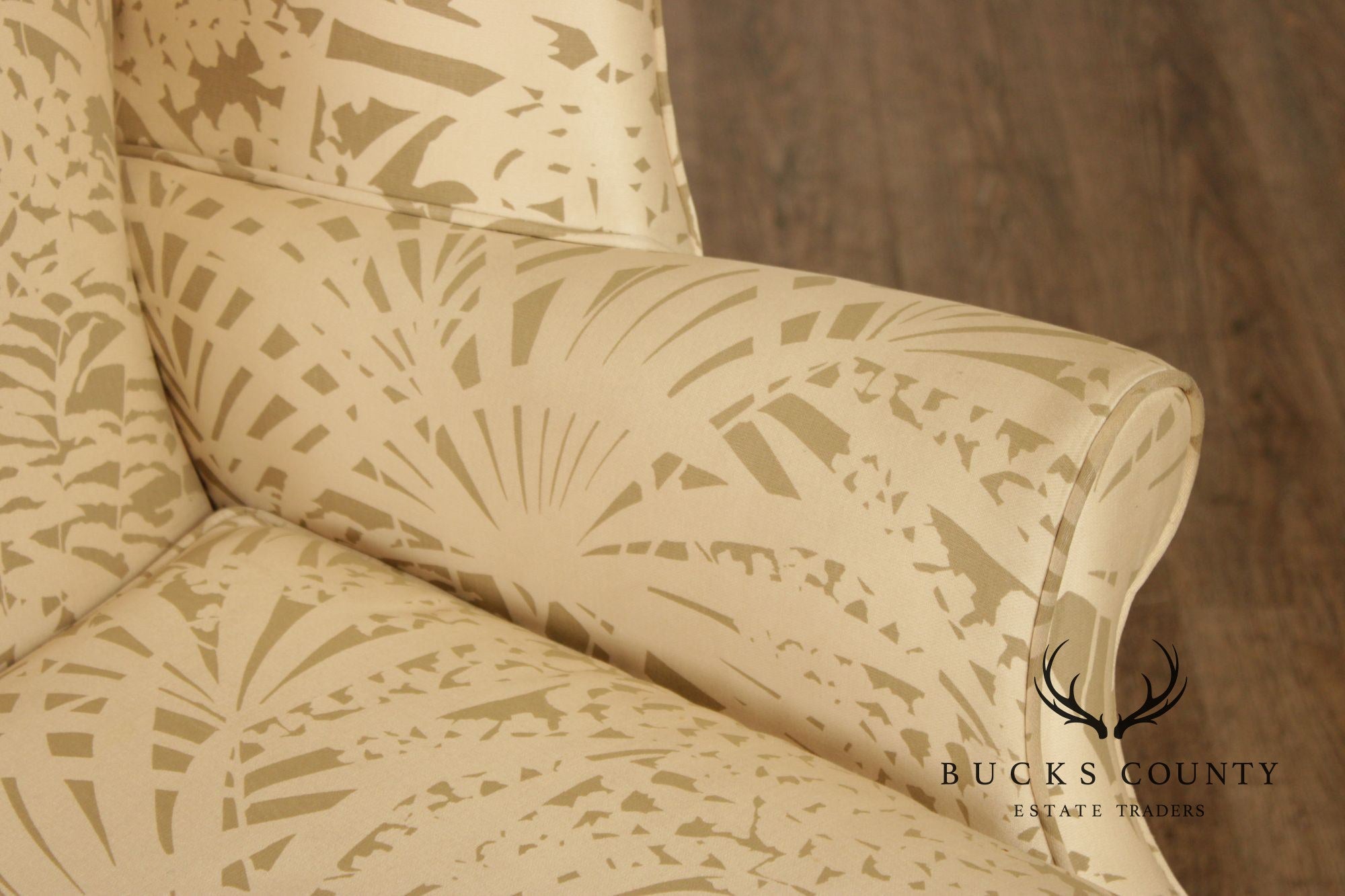 Drexel Chippendale Style Pair of Wingback Armchairs