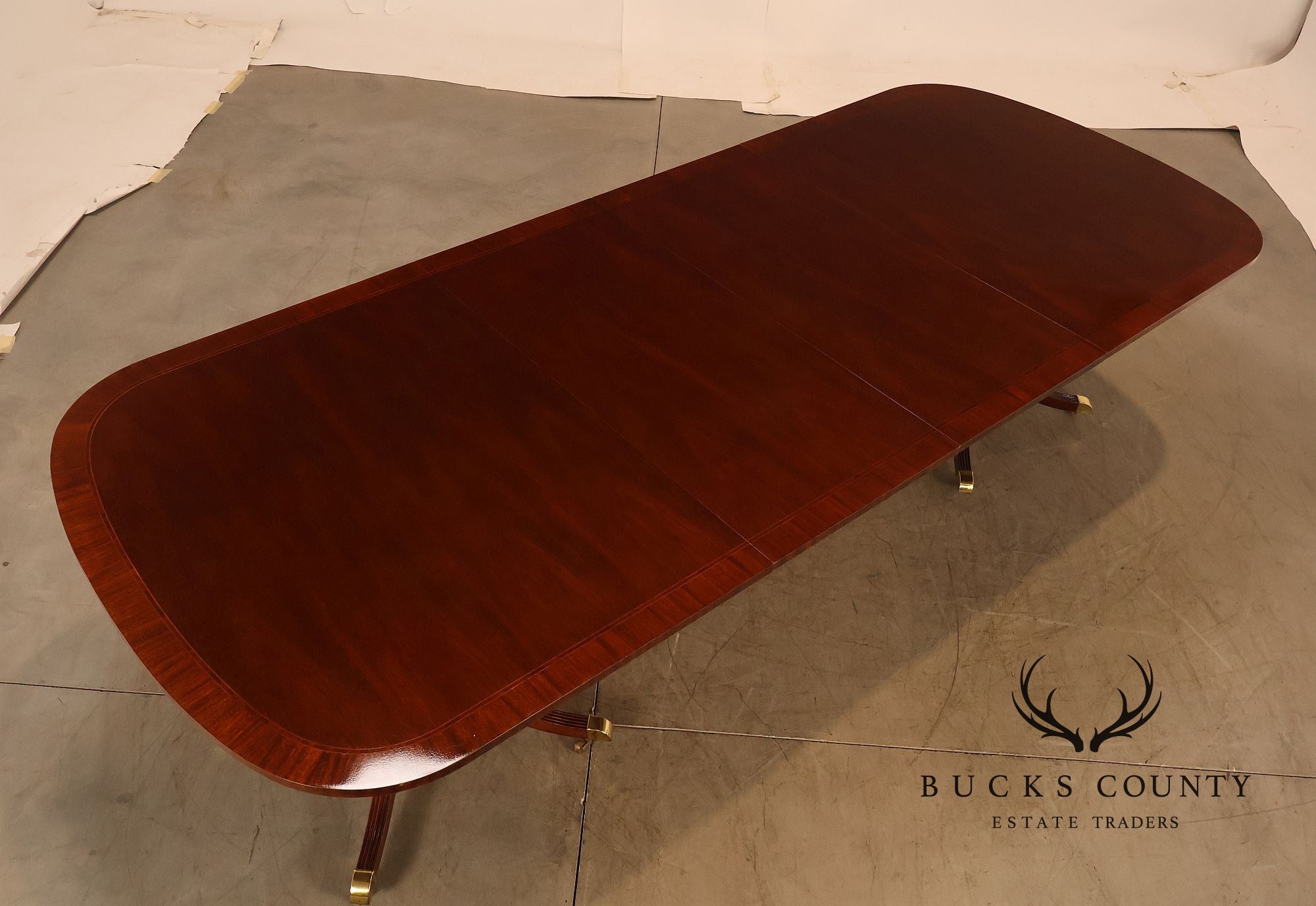 Councill Craftsmen Double Pedestal Mahogany Dining Table