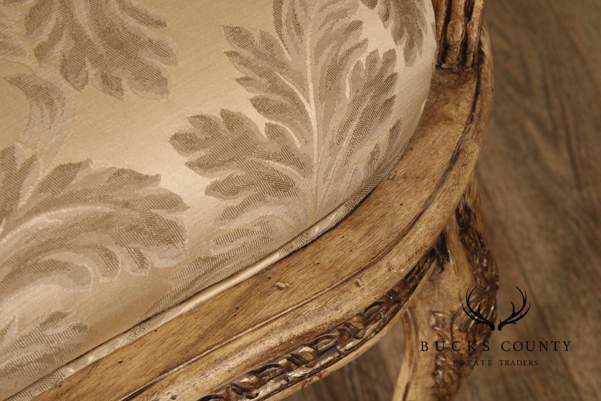 Italian Rococo Style Antiqued Window Bench