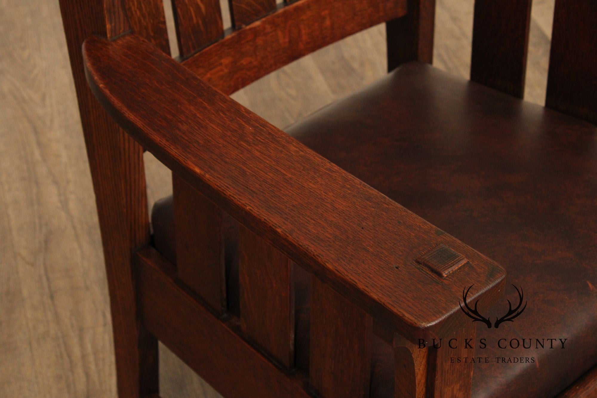 Antique Mission Oak Armchair