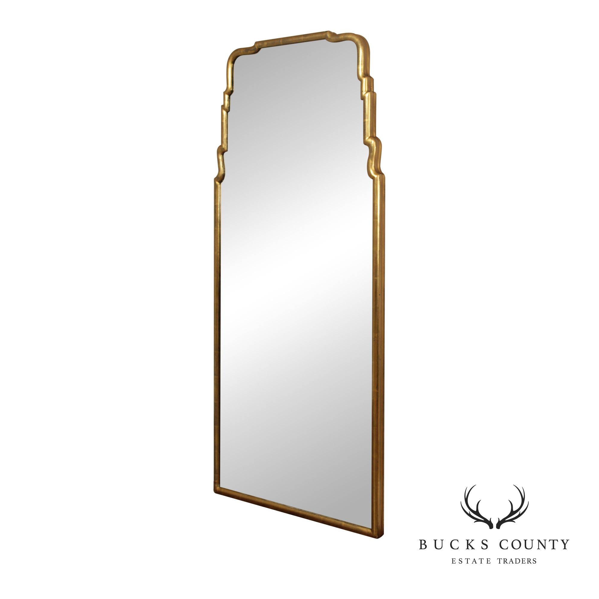 Queen Anne Style Gilt Frame Looking Glass Wall Mirror