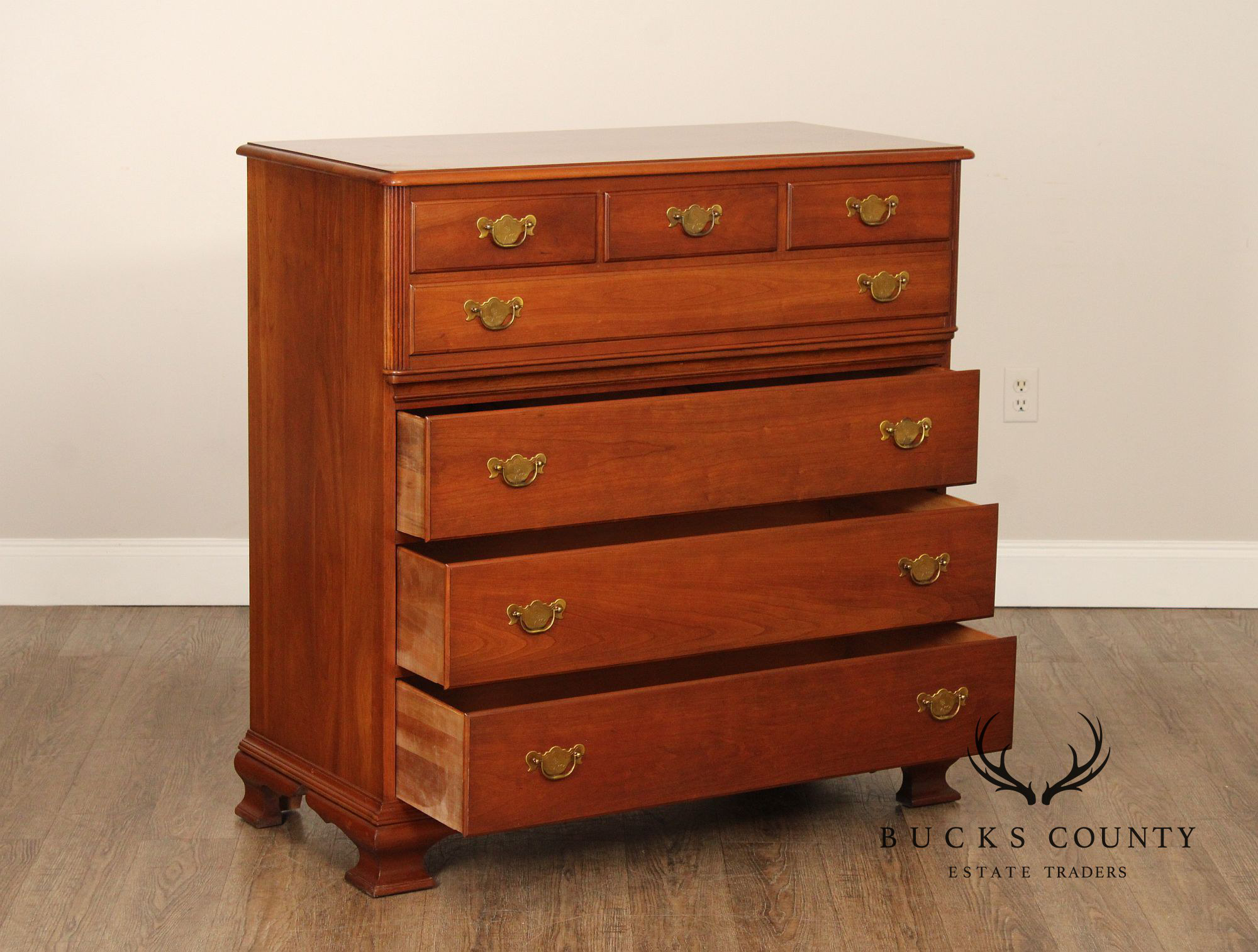 Pennsylvania House Chippendale Style Cherry Chest of Drawers