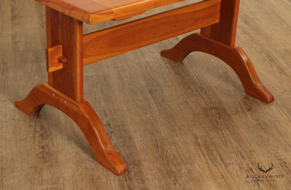 Hunt Country Furniture Farmhouse Style Expandable Cherry Trestle Dining Table