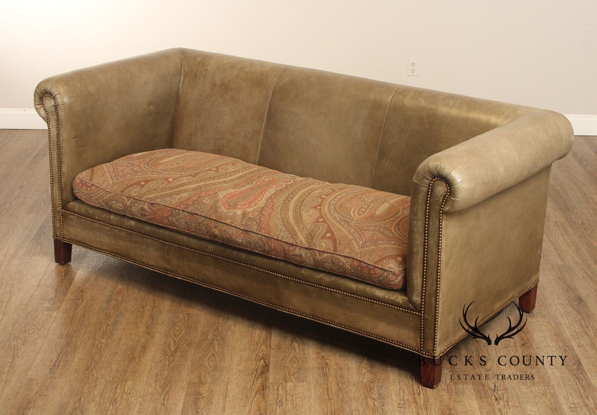 Ralph Lauren Even Arm Leather Sofa