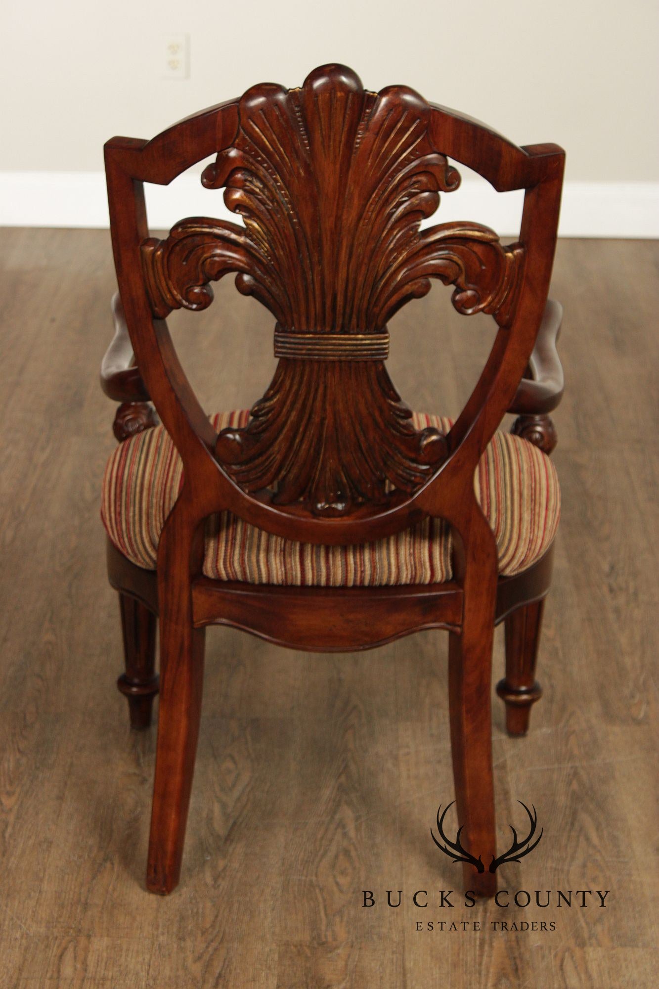 Century Furniture Set of Eight Wheat Sheaf Dining Chairs