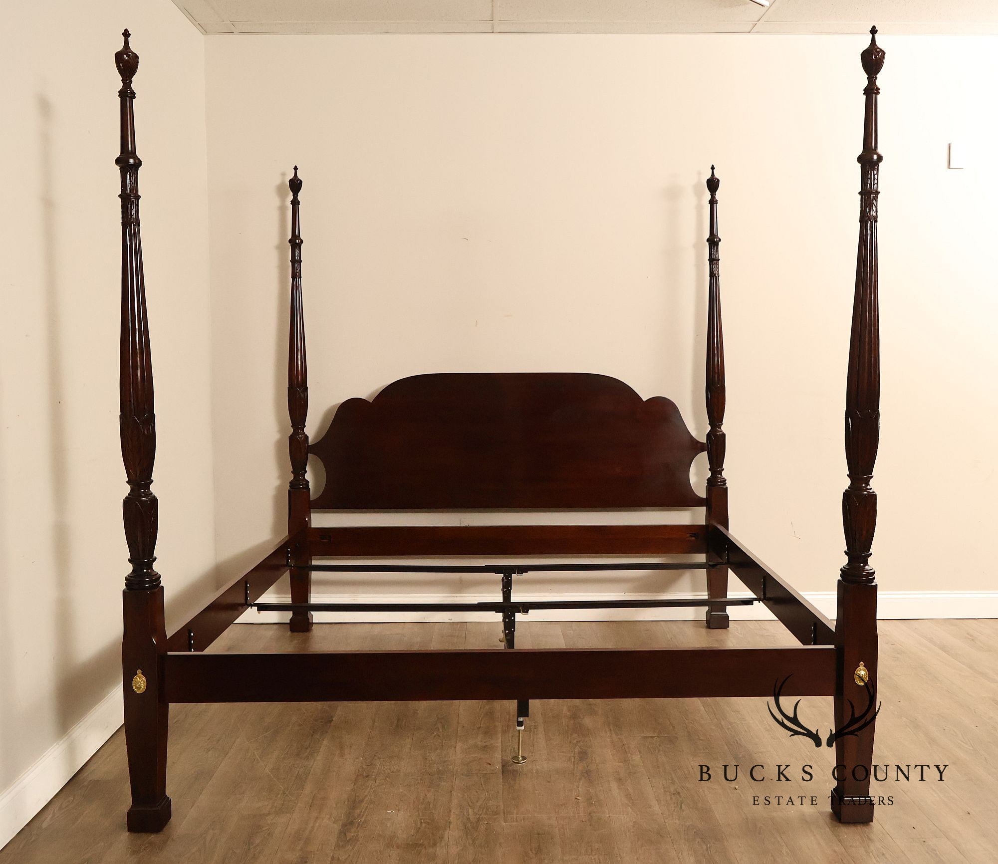 Statton King Size Carved Cherry Poster Bed