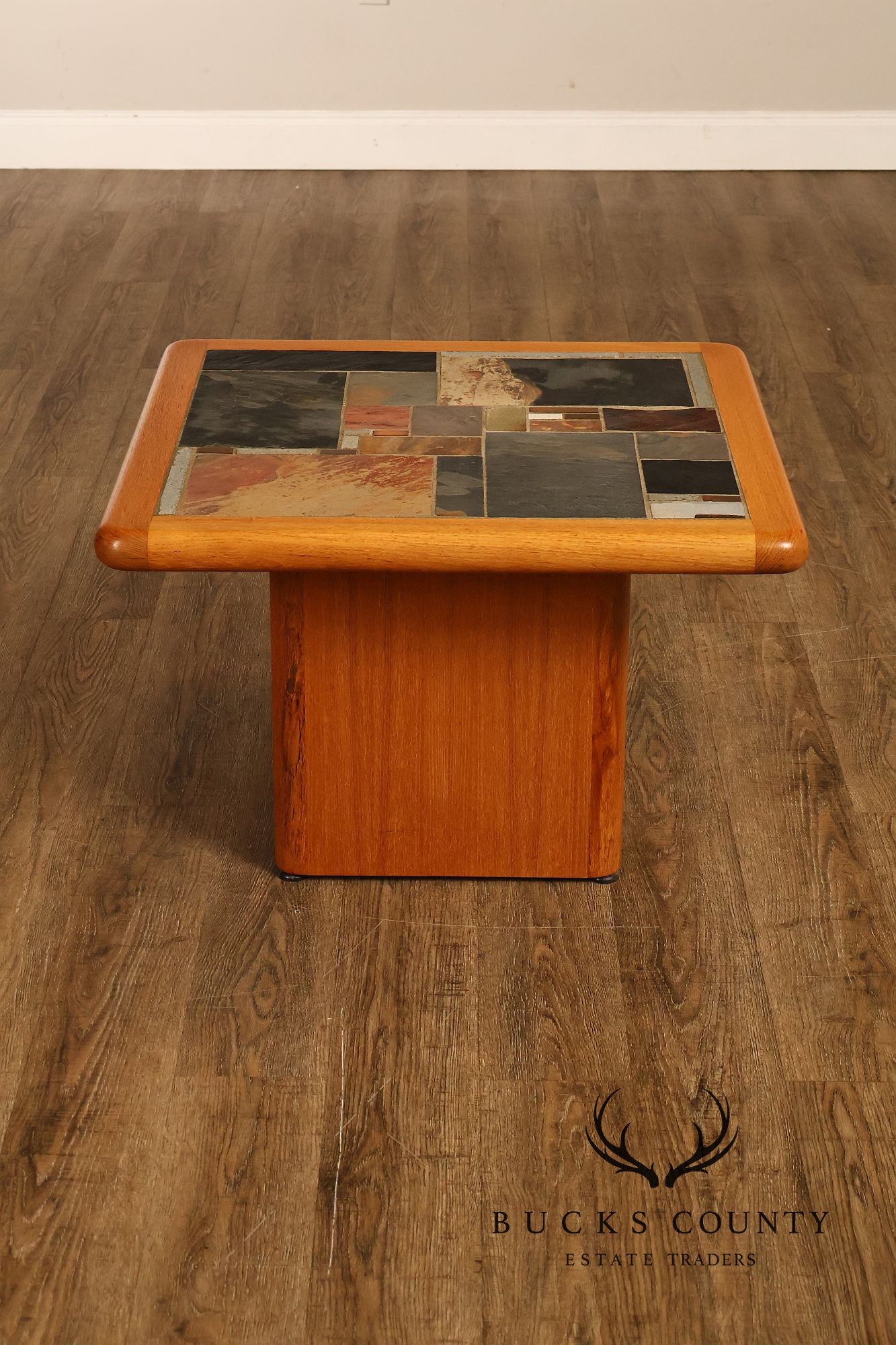 Sallingboe Jelling Pair Of Danish Modern Teak Tile Top End Tables