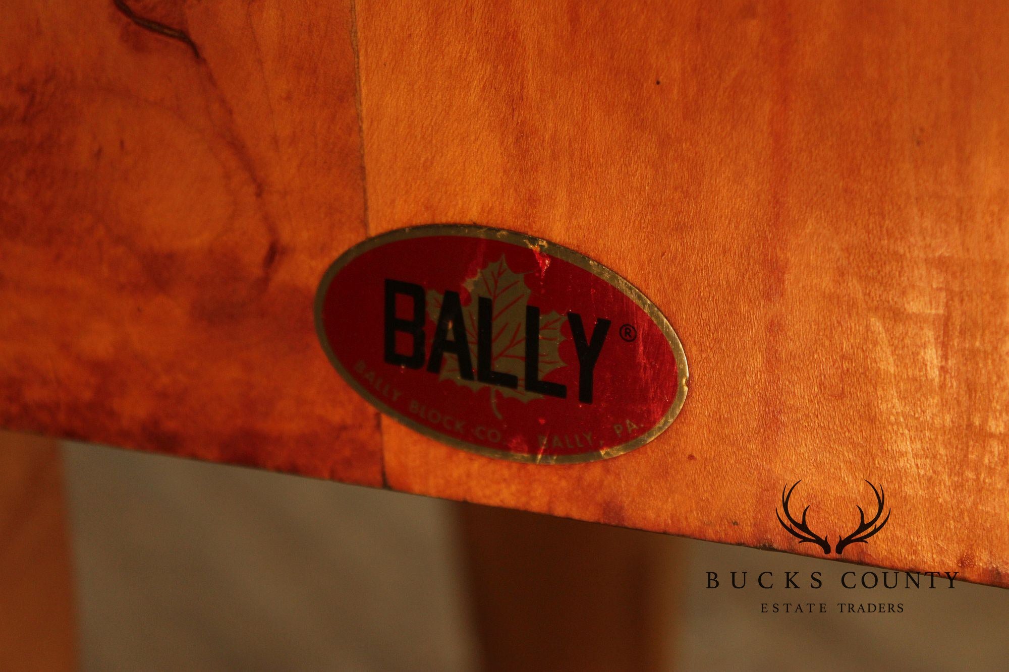 Bally Block Co. Solid Maple Butcher Block Work Table With Upper Rack