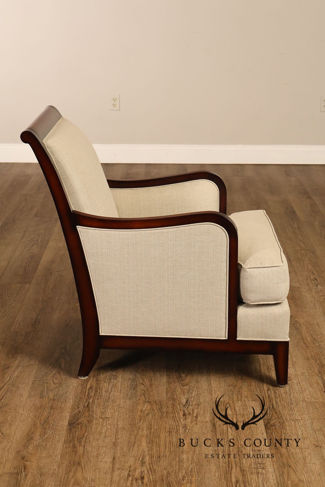 Baker Milling Road Collection Pair Of Transitional Lounge Chairs