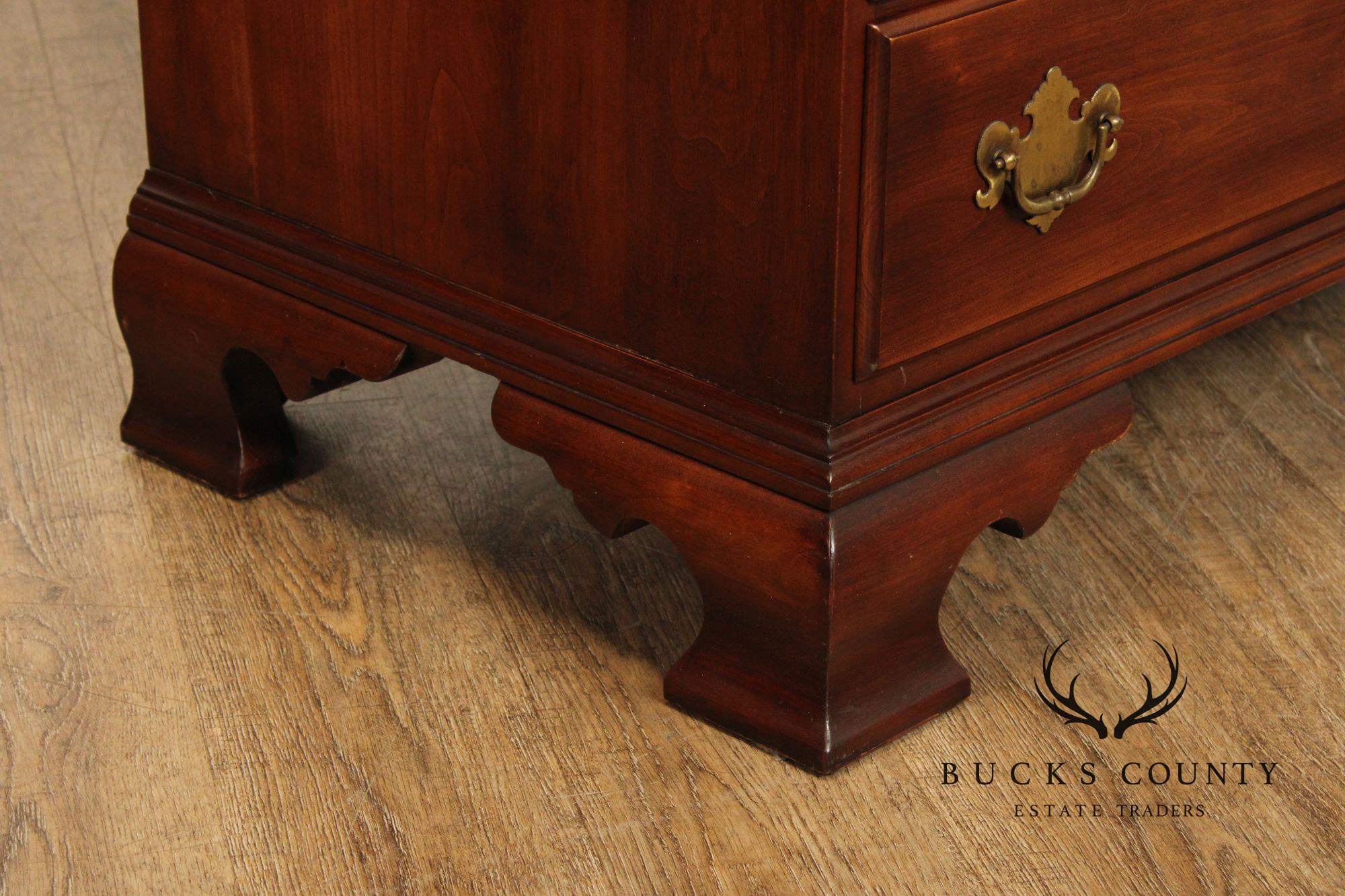 Statton Chippendale Style Solid Cherry Tall Chest