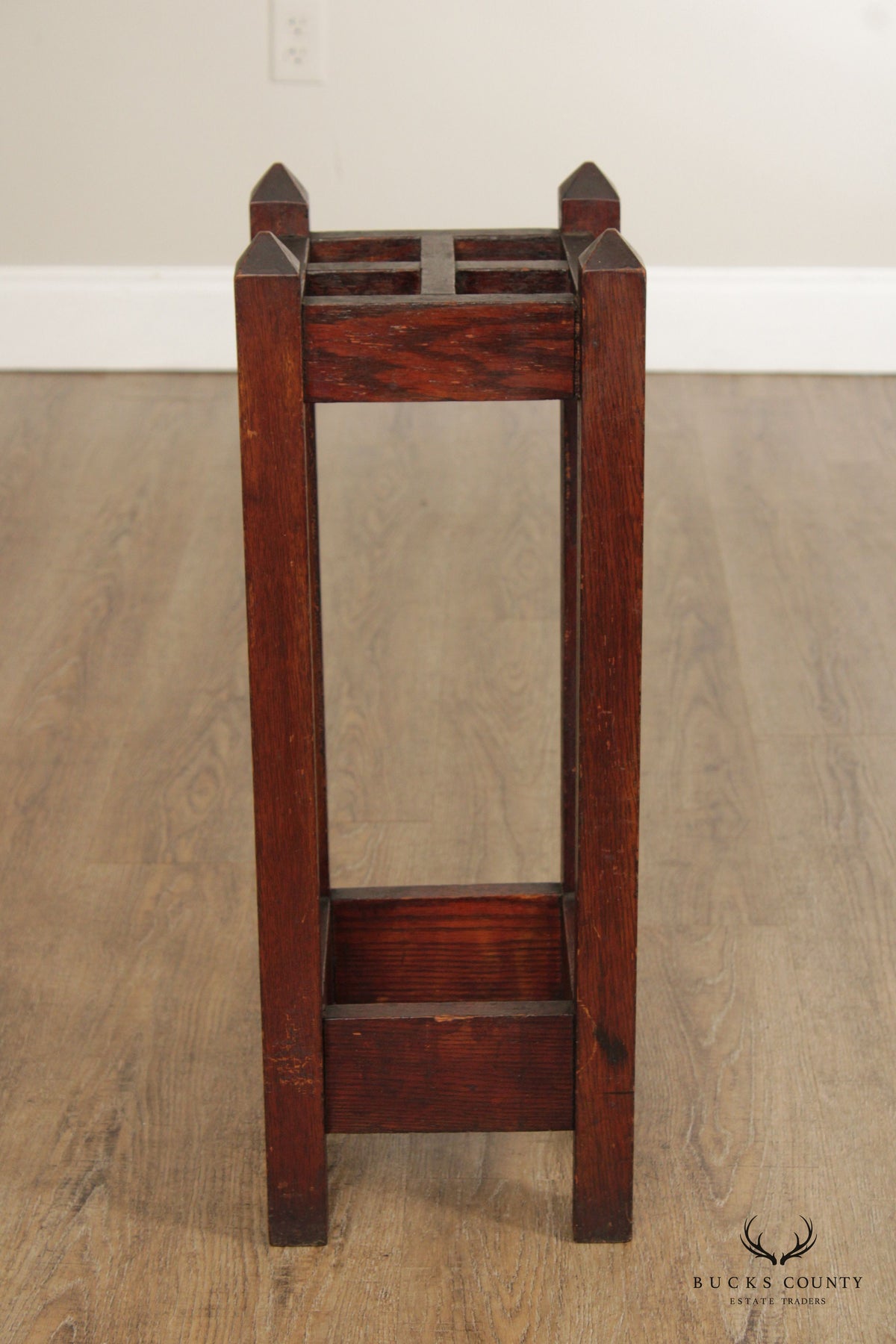 Antique Mission Oak Umbrella Stand