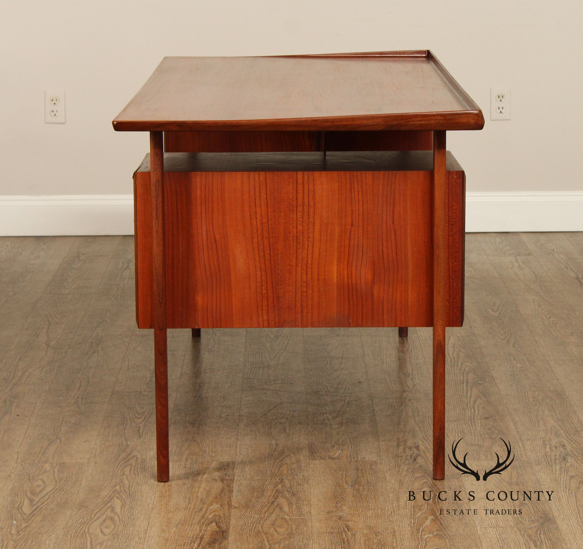 Peter Løvig Nielsen Danish Modern Teak Executive Desk