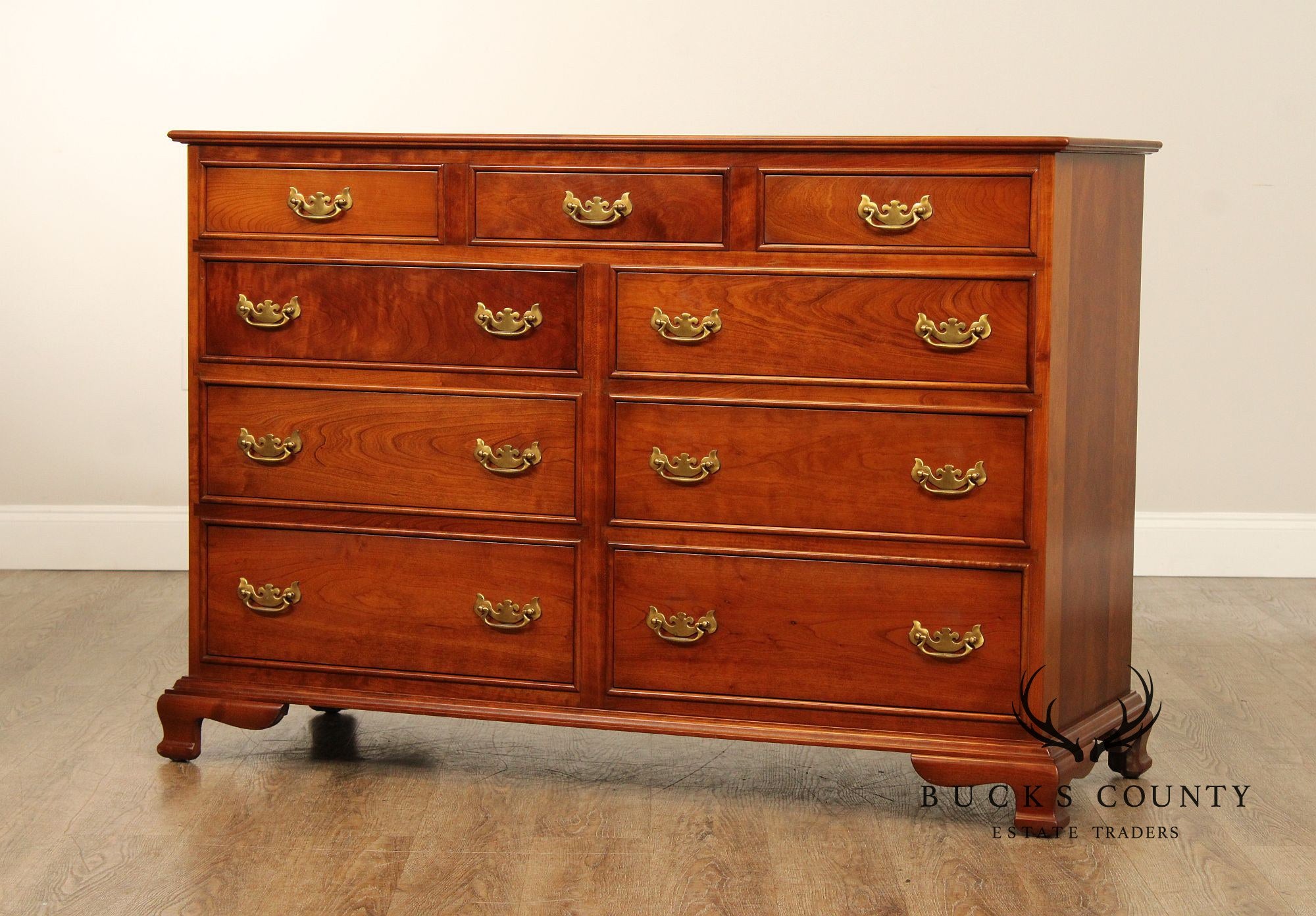 Stickley Chippendale Style Cherry Chest of Drawers