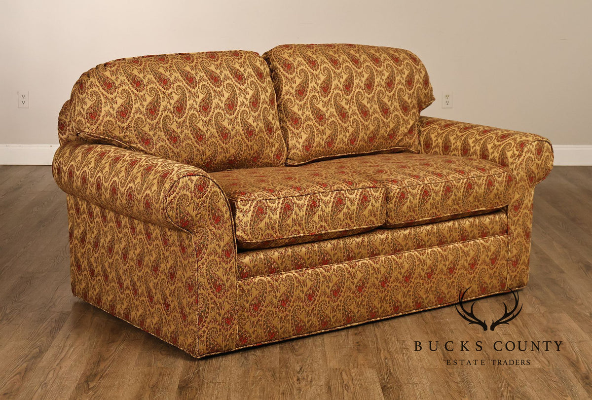 Traditional Paisley Upholstered Settee