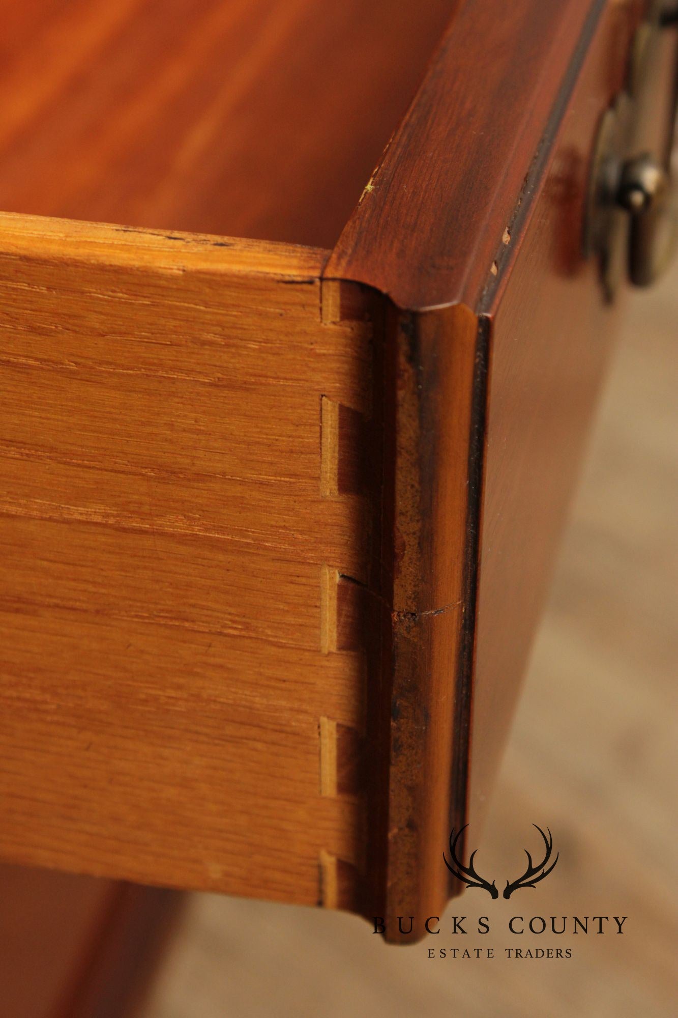 Drexel Chippendale Style Cherry Bookcase Display Cabinet