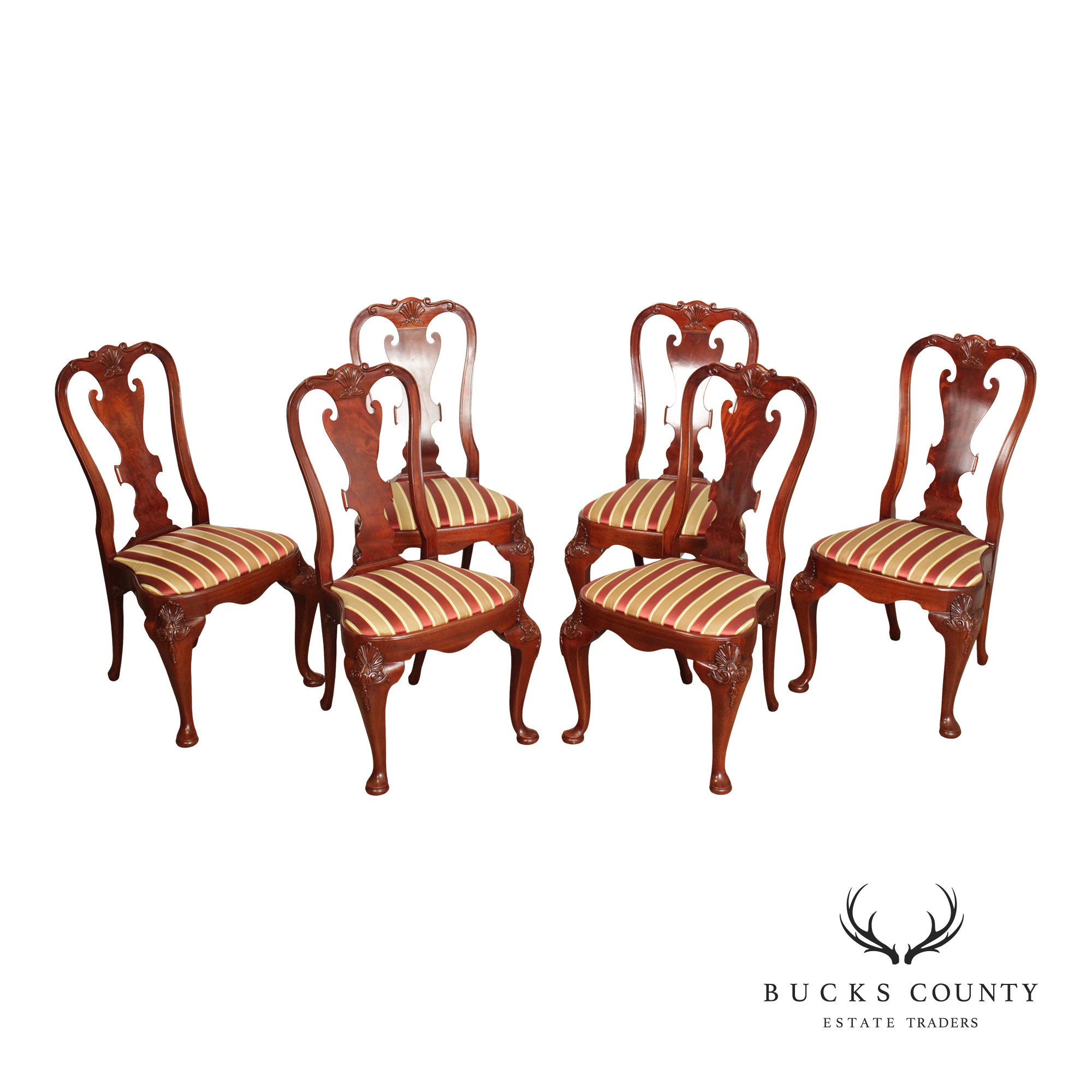 Hickory Chair Georgian Style Set of Six Mahogany Dining Chairs