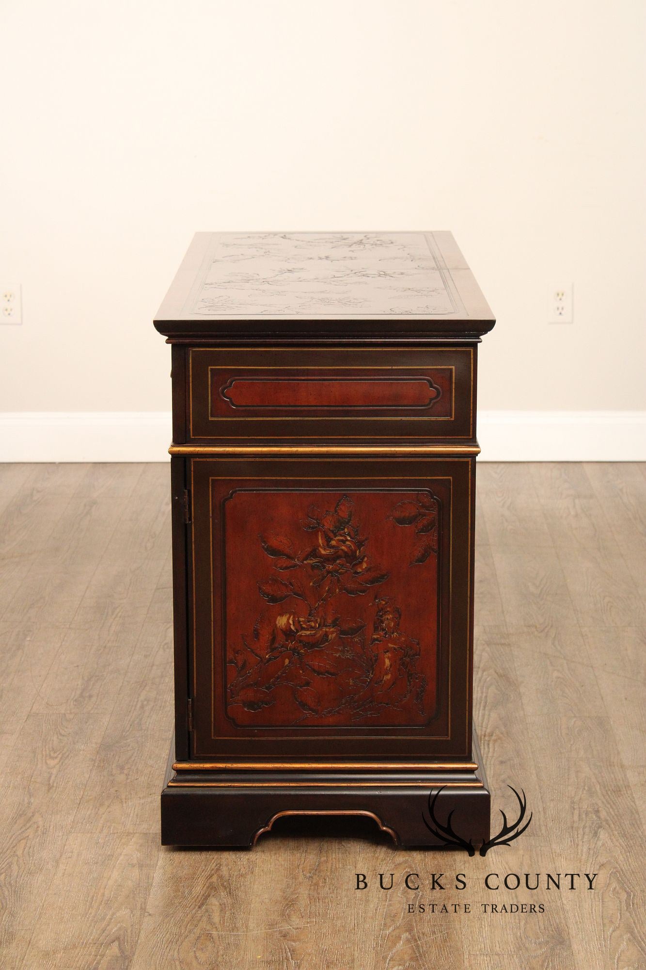 Drexel Heritage Chinoiserie Style Sliding Top Server