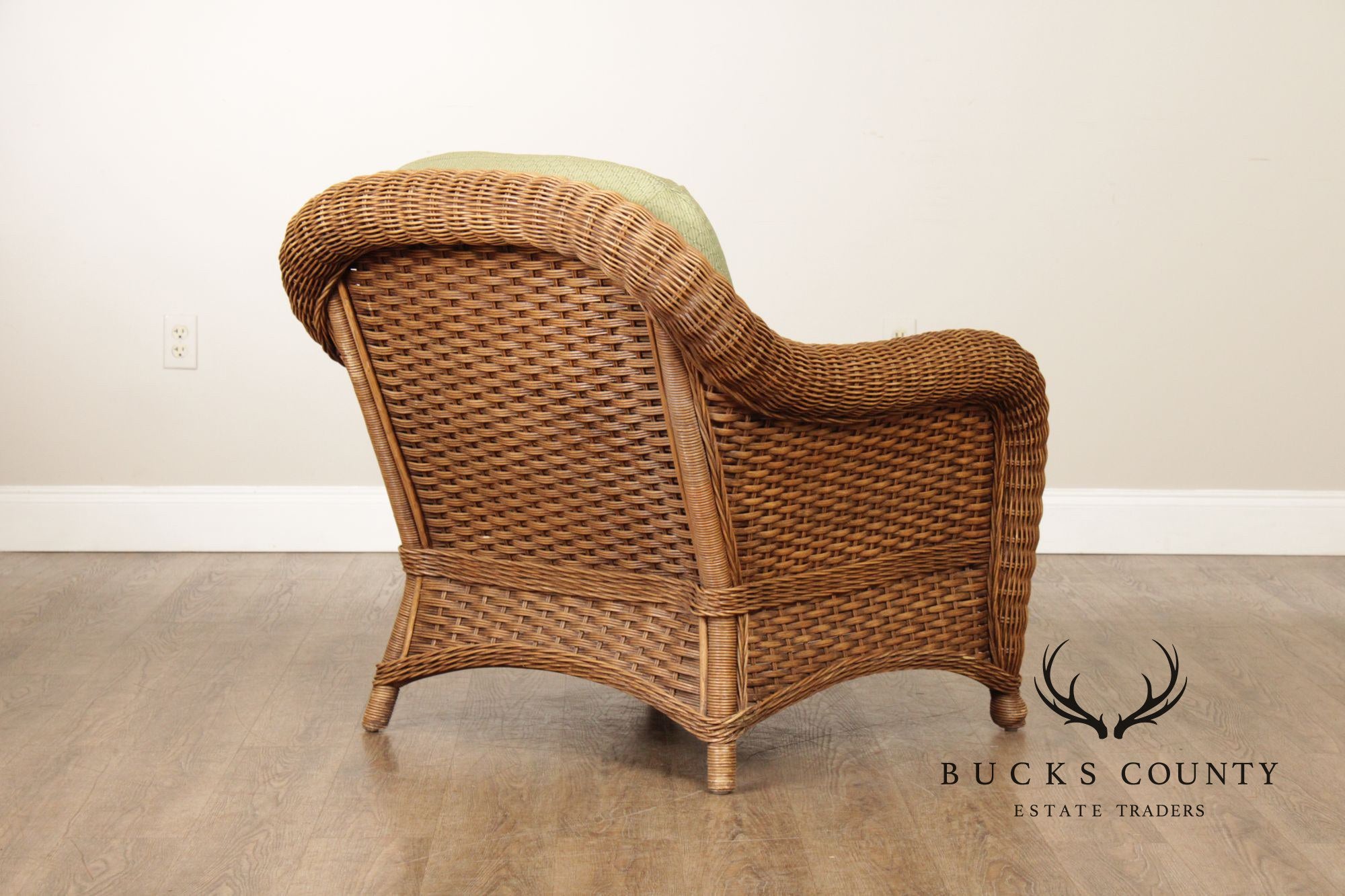 Braxton Culler Pair of Wicker Lounge Chairs
