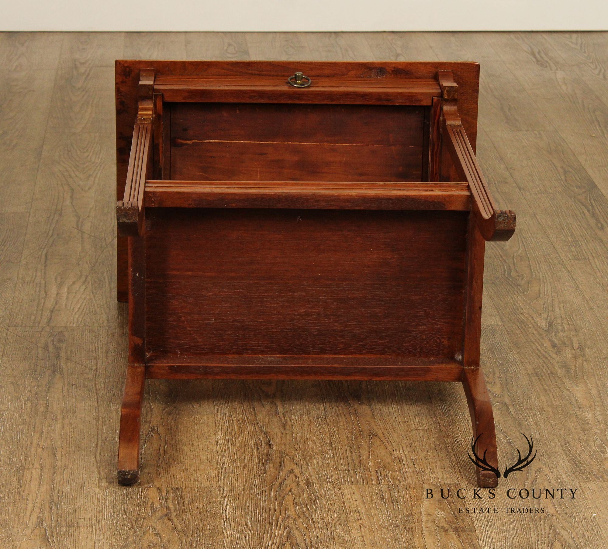 Antique Victorian Walnut Two-Tier End Table