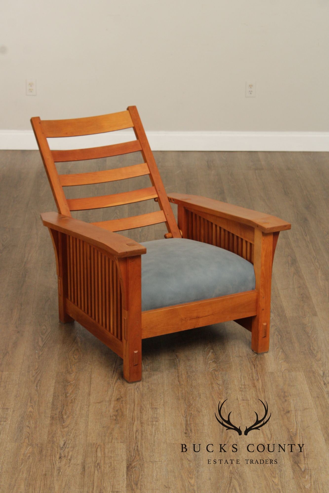 Stickley Mission Collection Cherry Spindle Morris Chair